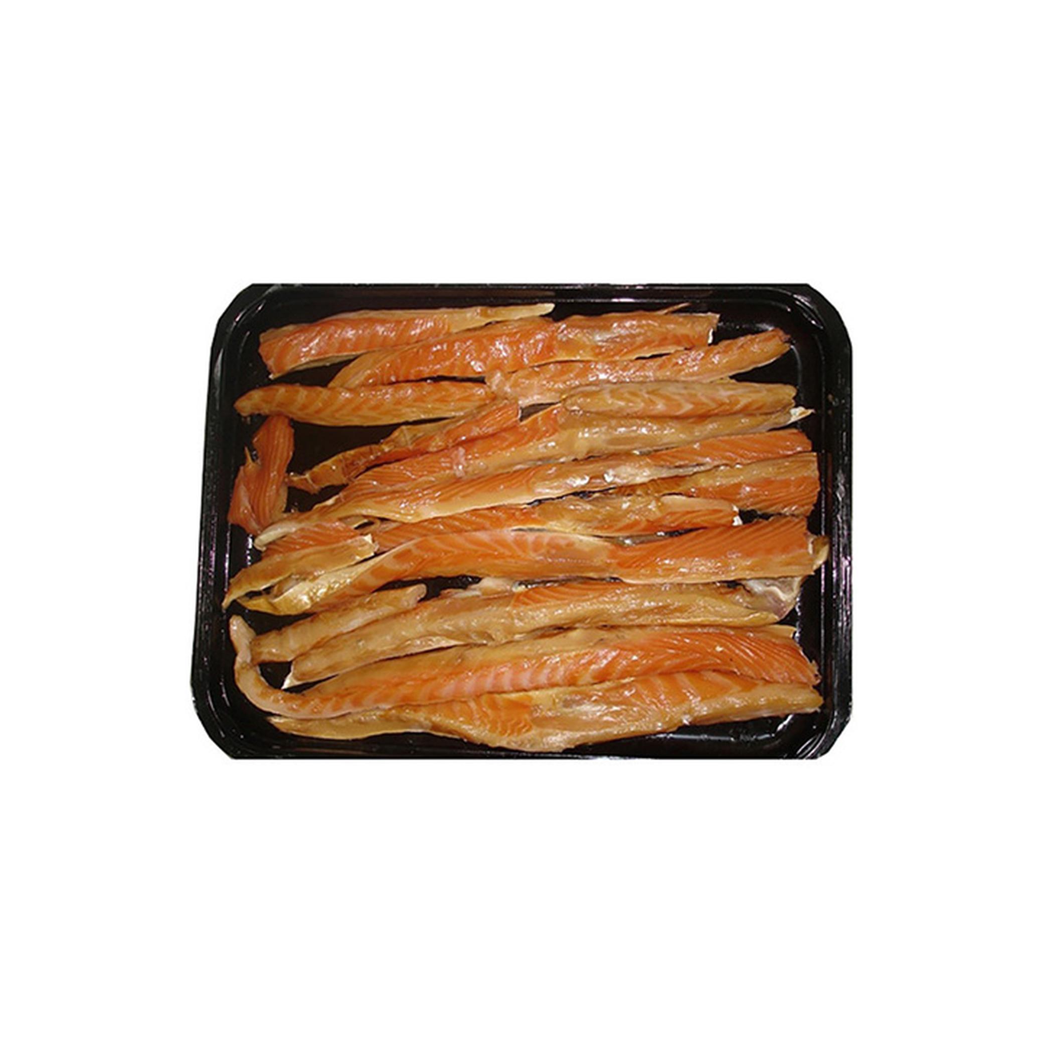 Mooijer (4014Q) Lososí bříška uzená za studena, 1/3 cm, 5 kg