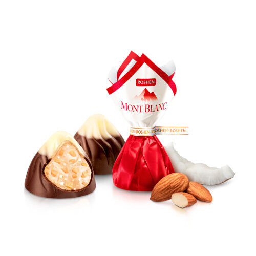 Roshen Bonbóny "Mont blanc"s mandlovou a kokosovou naplní, 1kg/4kg