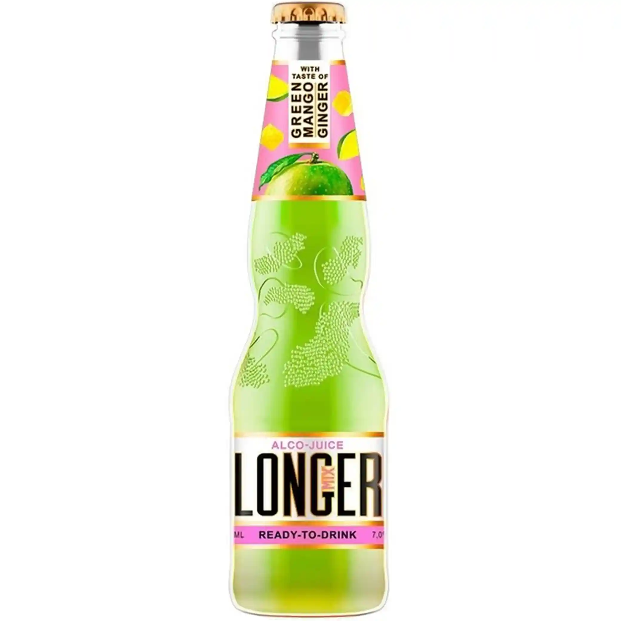 LONGMIXER s příchutí Zeleného manga a Zázvoru, alk. 7%,  sklo, 0,33 L/24ks