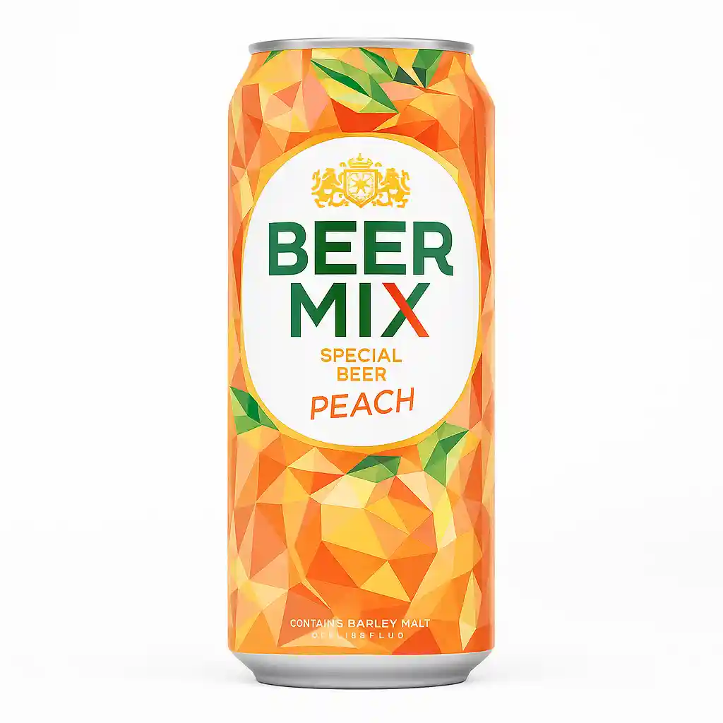 Obolon  Pivo "Beermix Broskve" alc.2,5%, plato 12°, 0,5 L plech/24ks