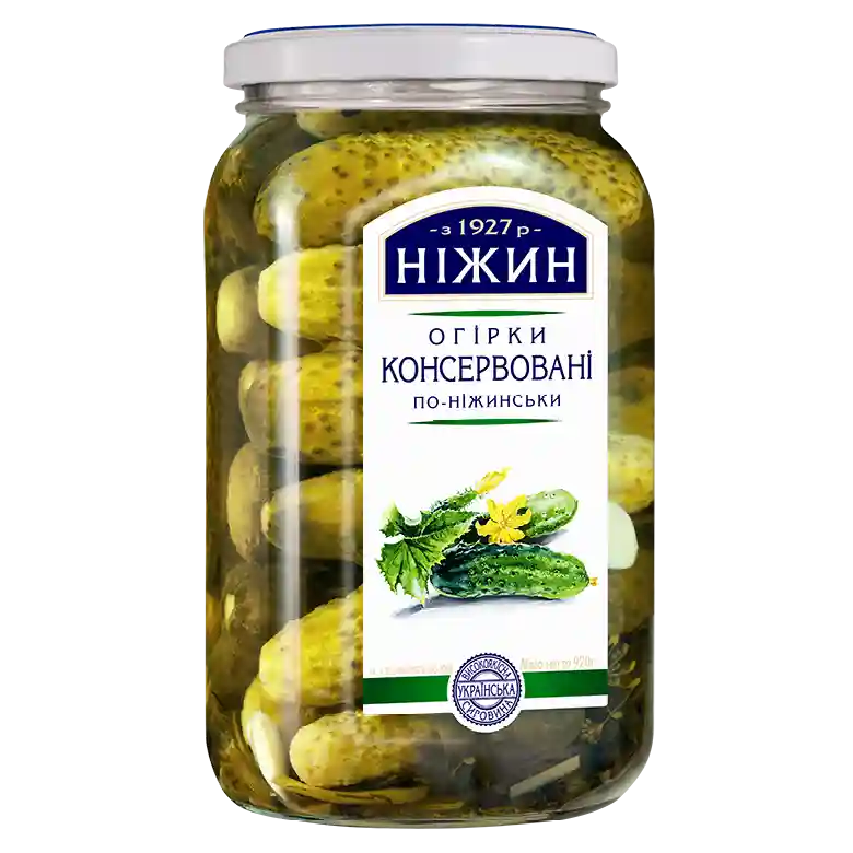 TM Nezhyn Konzervovaný okurky na nežinský způsob, 920g/12ks