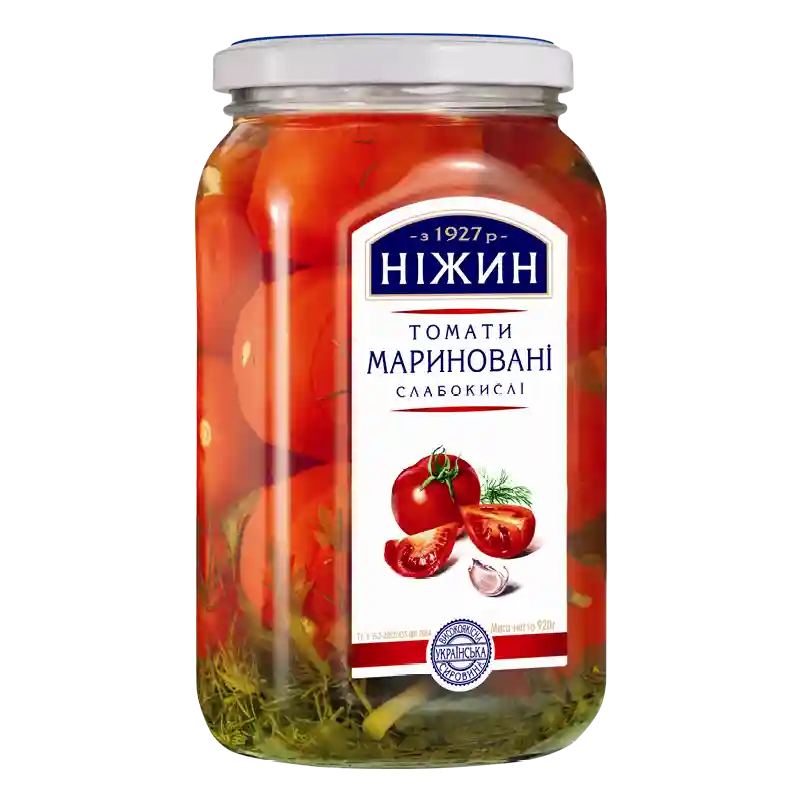 TM Nezhyn Marinované rajčata, 920g/12ks