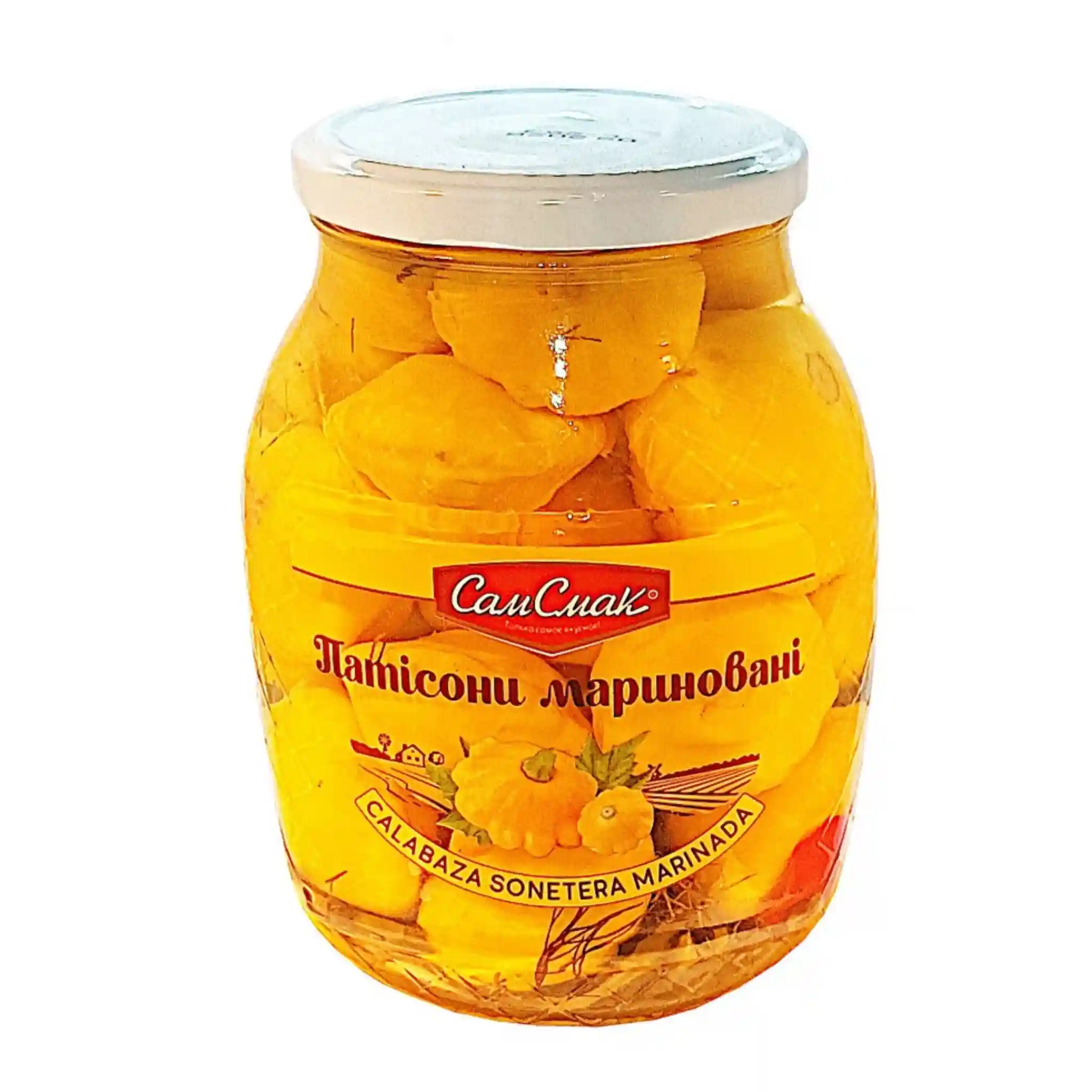 TM Sam Smak Marinované patisony, 840g/8ks