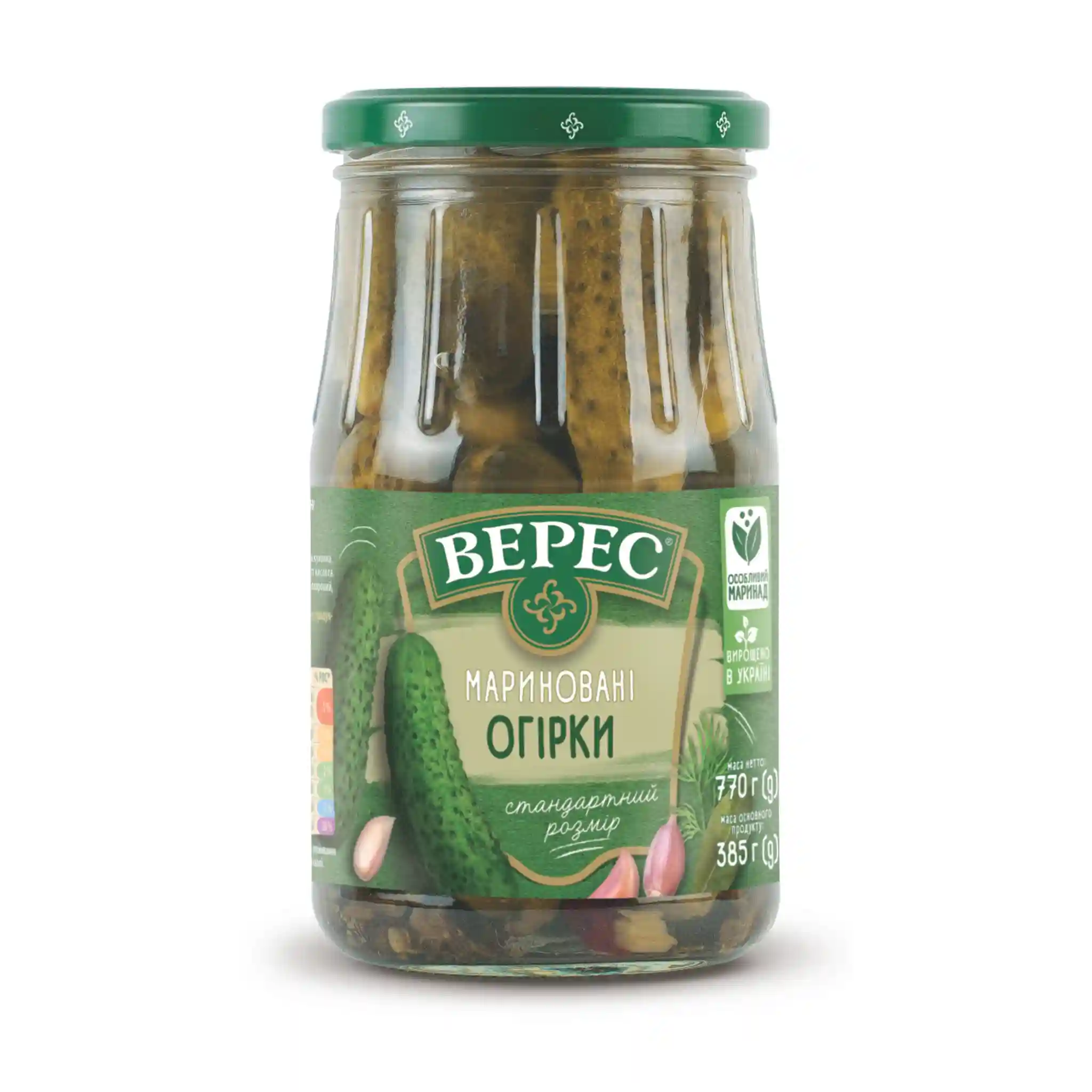 TM Veres Marinované okurky, 770g/ 8ks