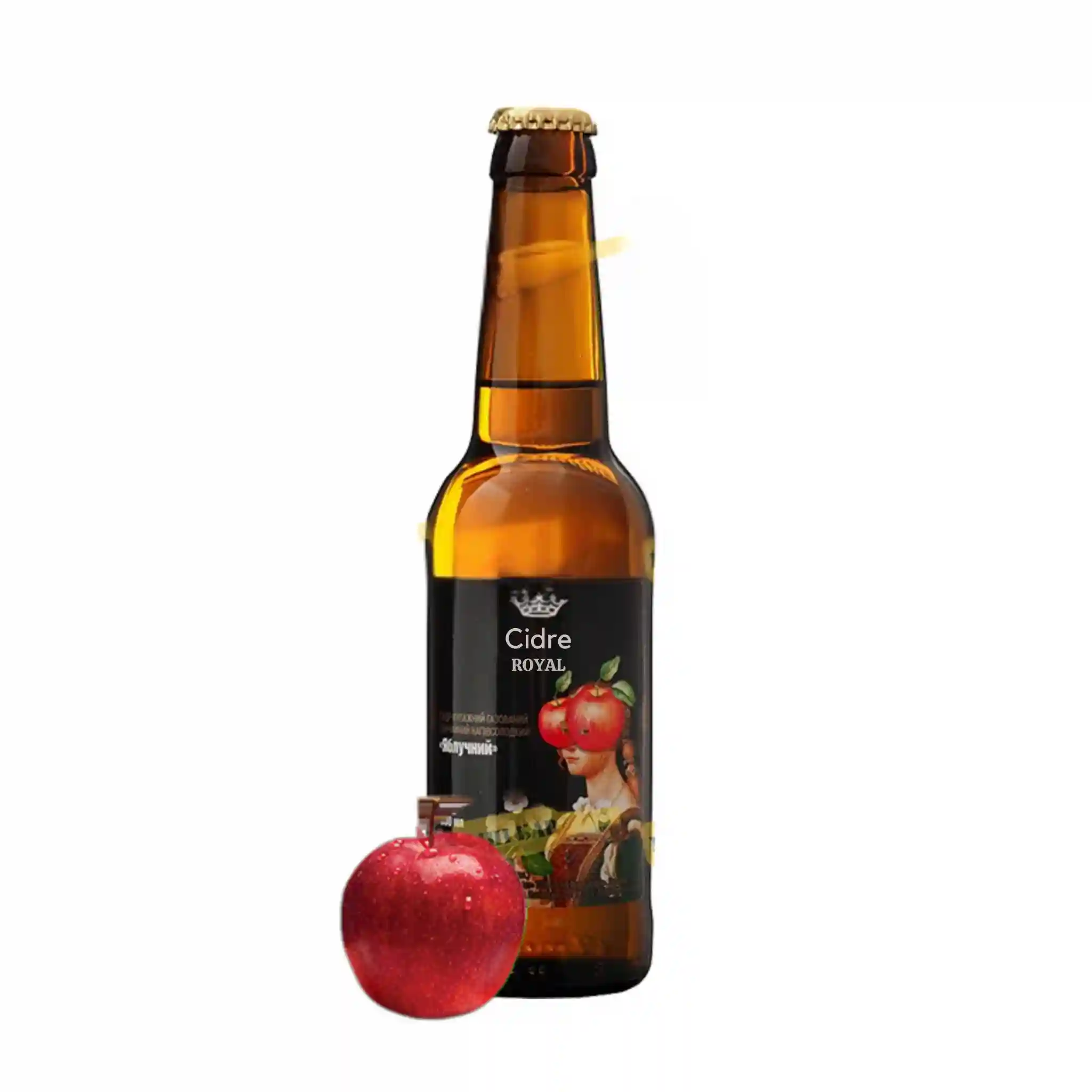 TM Cidre Royal Polosladký přírodní fermentace cider "Jabłko", 5%, sklo 0,33l/12ks
