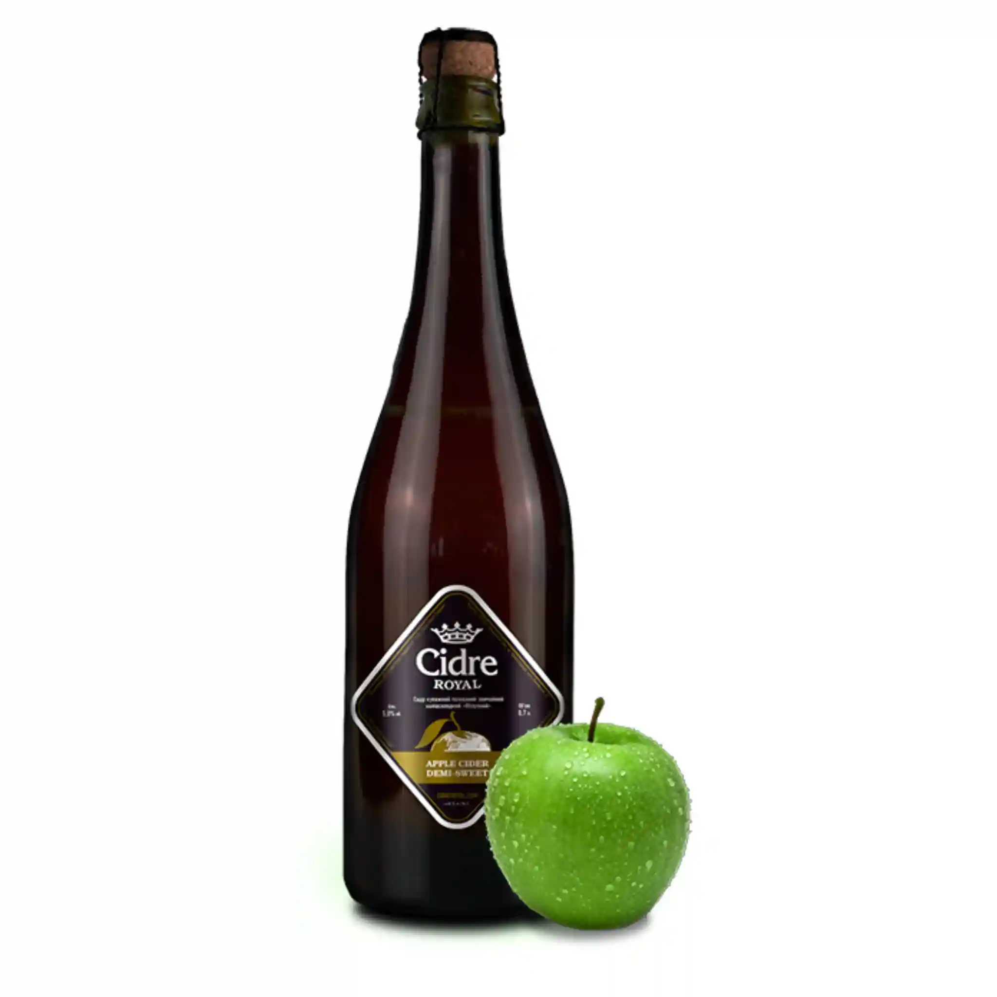 TM Cidre Royal Polosuchý přírodní fermentace míchaný cider "Jabłko", 5%, sklo 0,7l/6ks