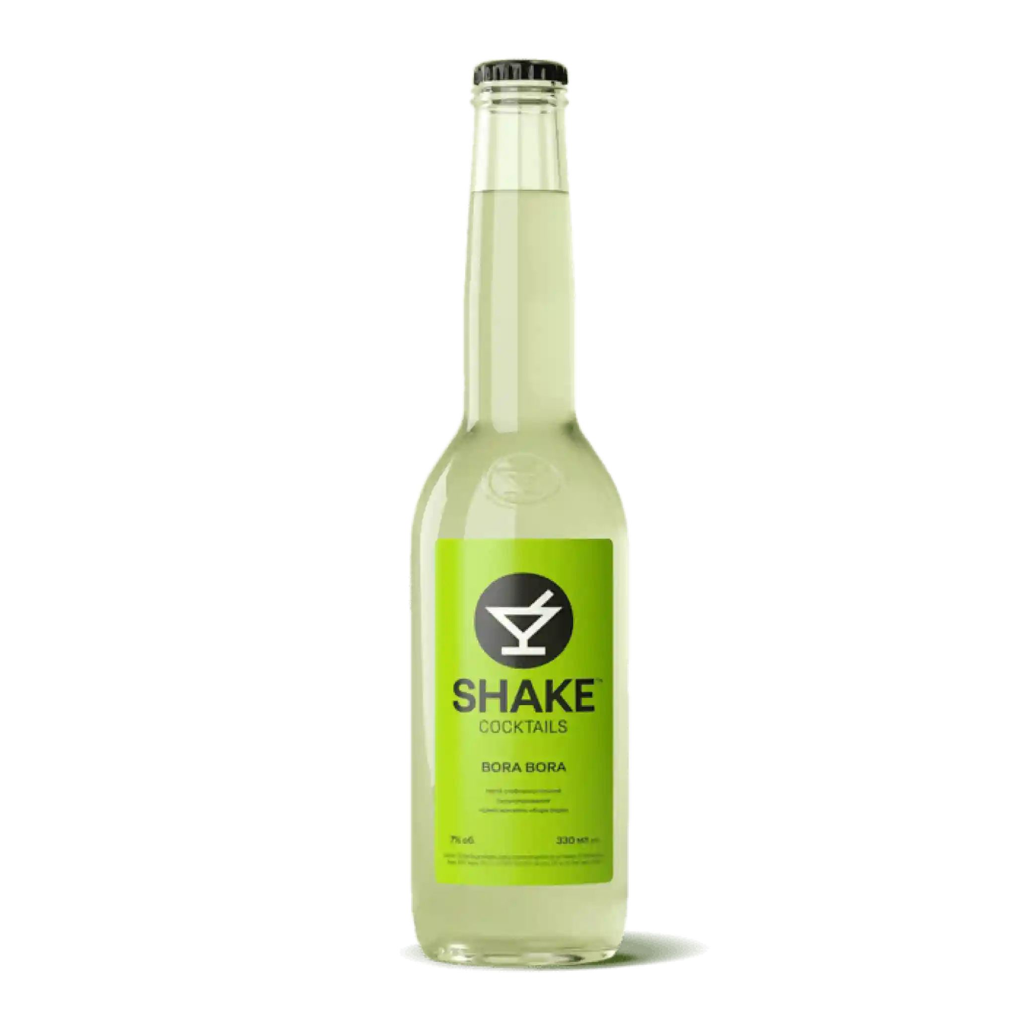 Shake cocktails "Bora Bora" nízkoalkohol.nápoj 5% alc.,sklo 330ml/24ks