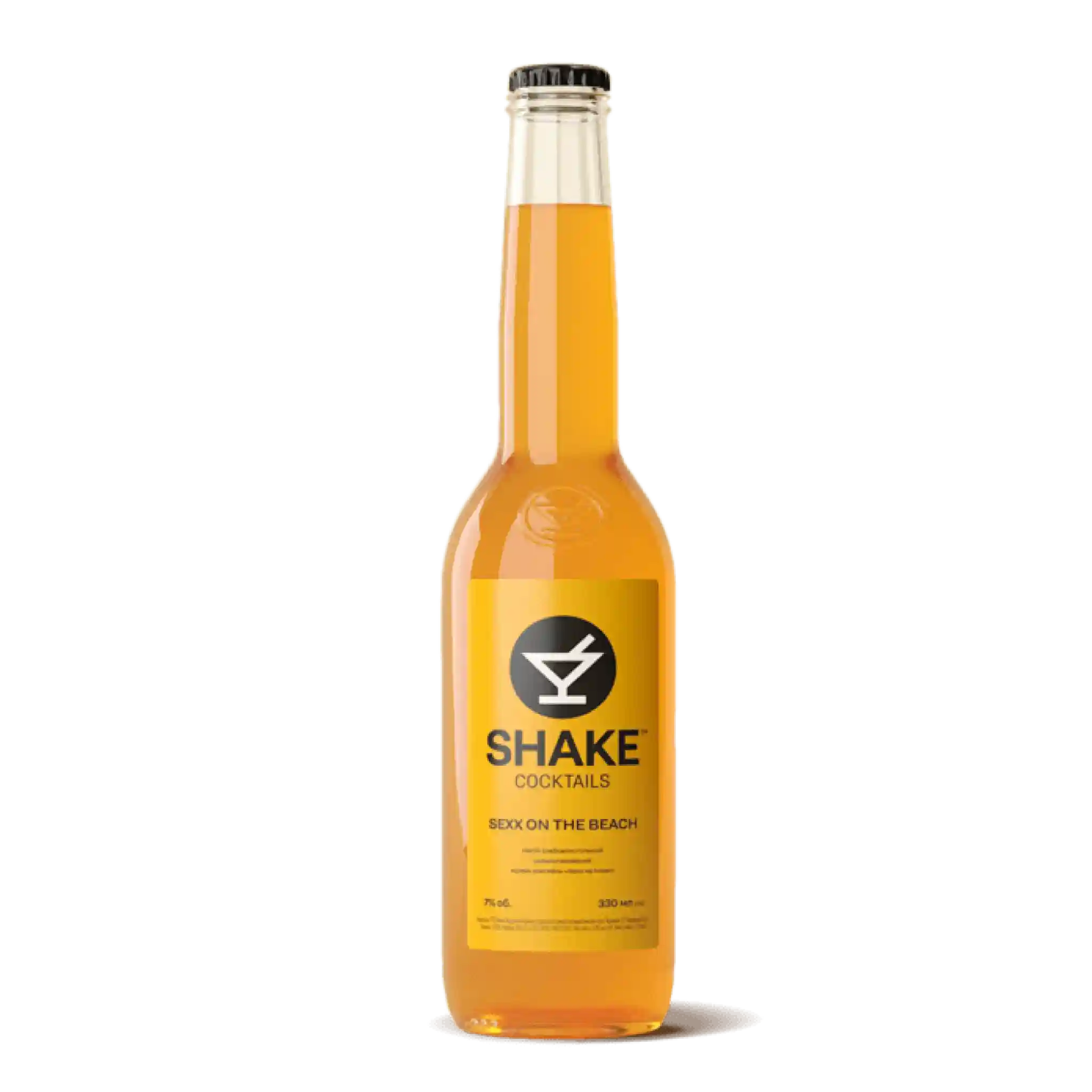 Shake cocktails "Sex on the beach" nízkoalkohol.nápoj 5% alc.,sklo 330ml /24ks