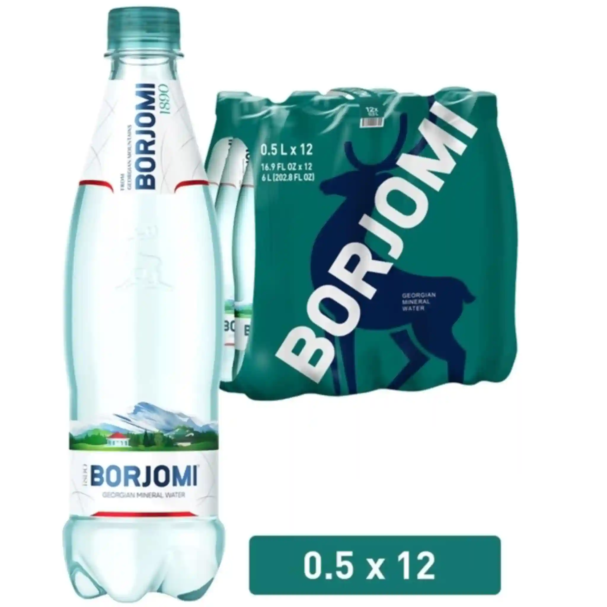 Borjomi Minerální vodá, 0,5L PET/12ks