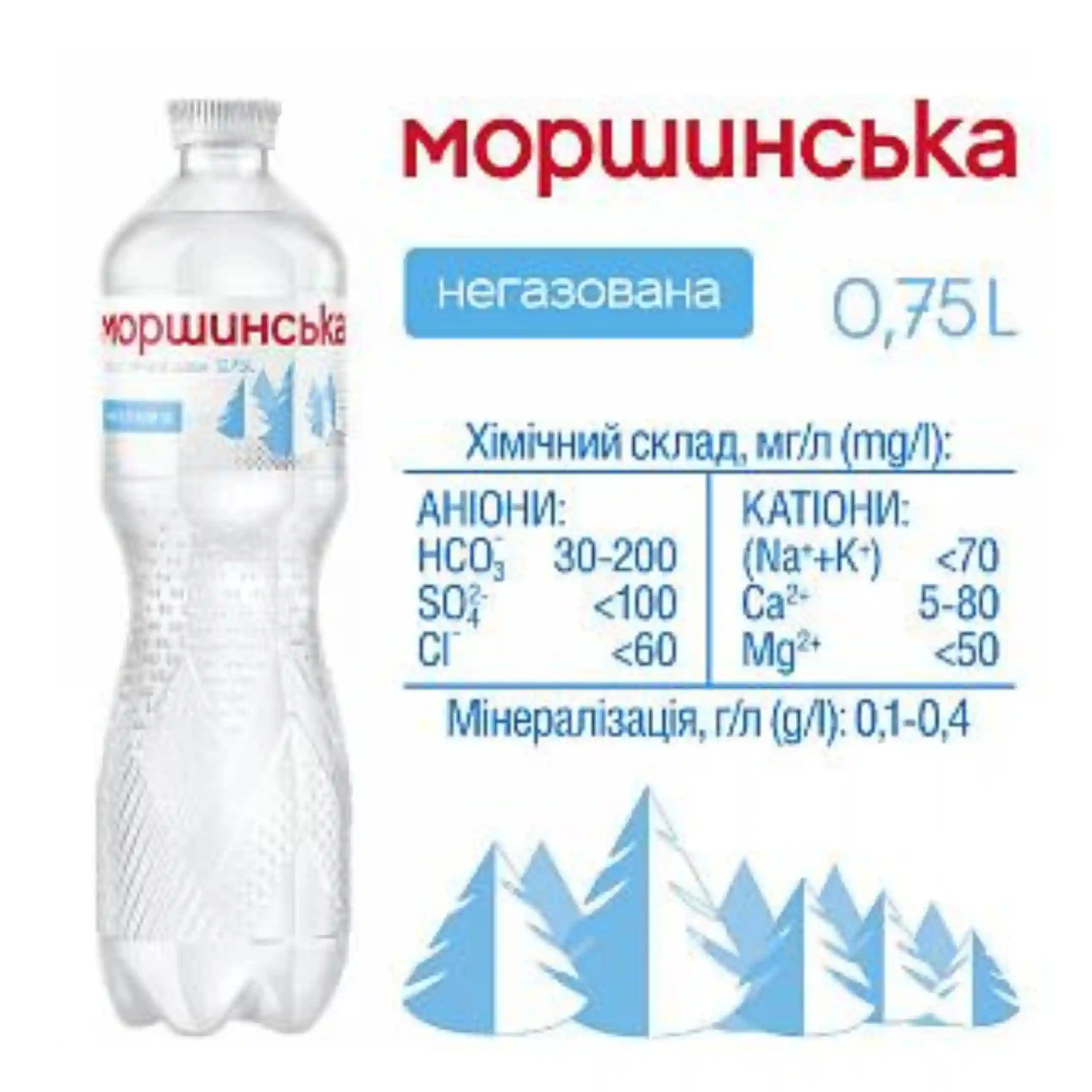 Morshynskaya Přírodní minerální voda neperliva, 0,75l/12ks