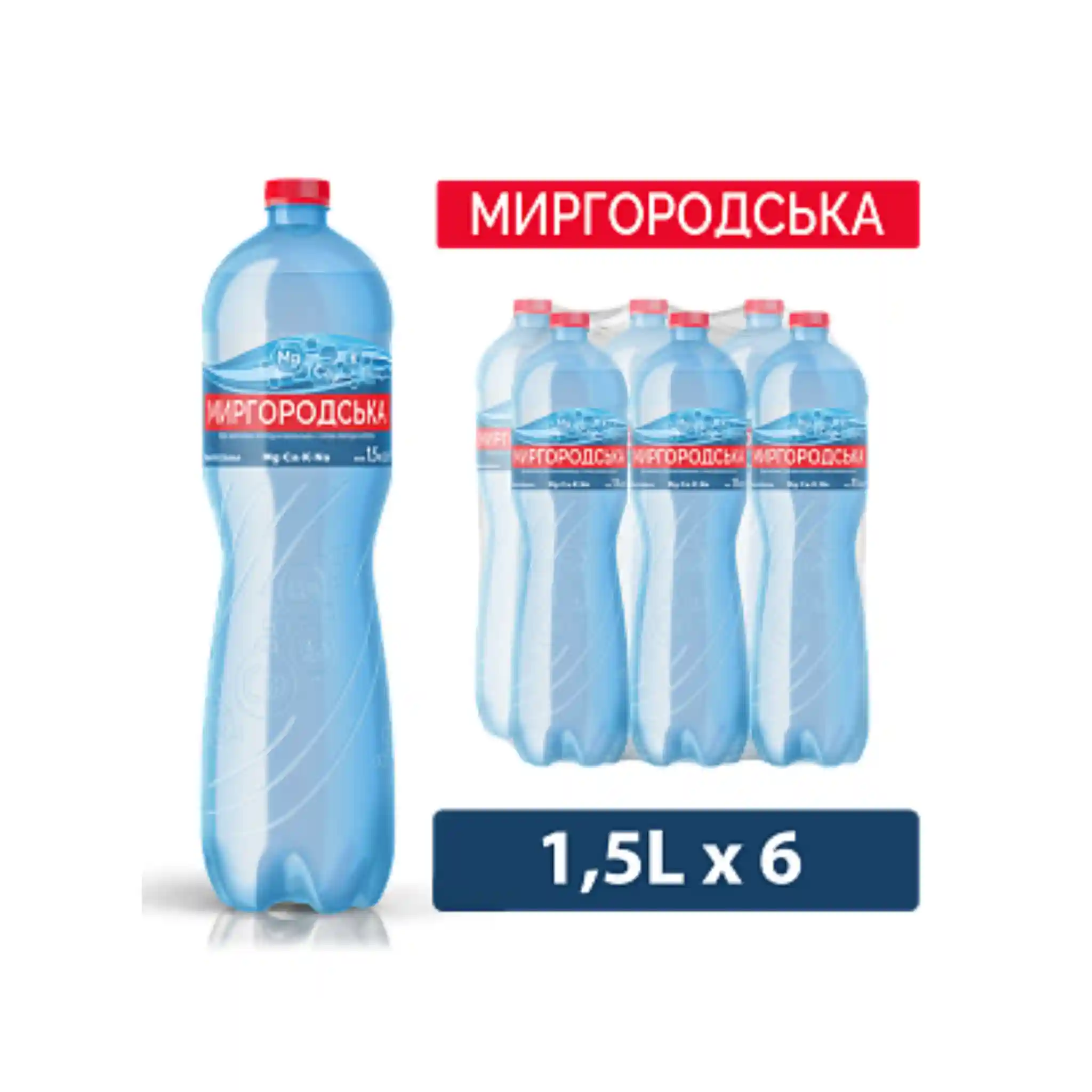 Myrgorodska Přírodní minerální voda  perlivá, 1,5l/6ks