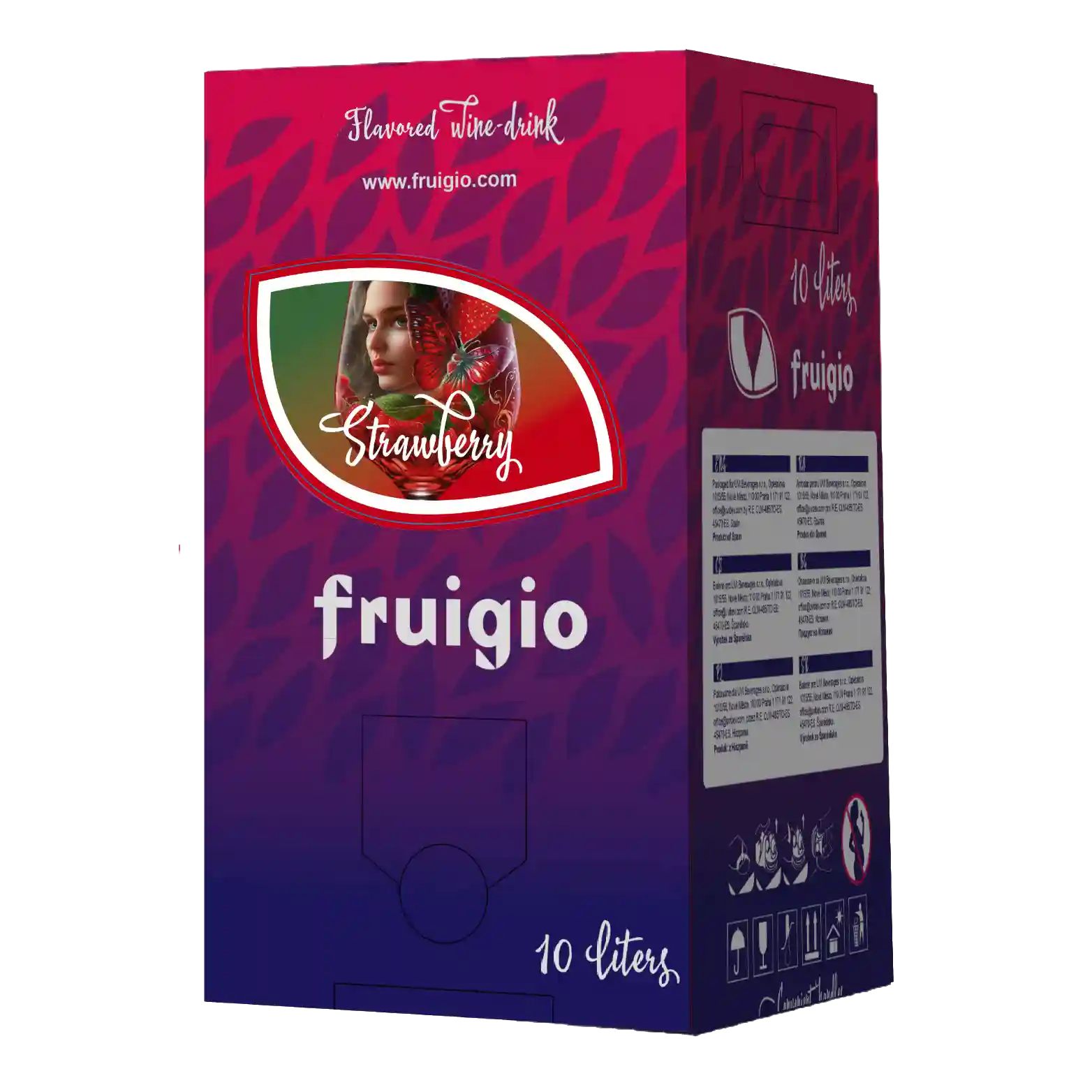 FRUIGIO Jahoda, aromatizovaný vinný nápoj, 10l