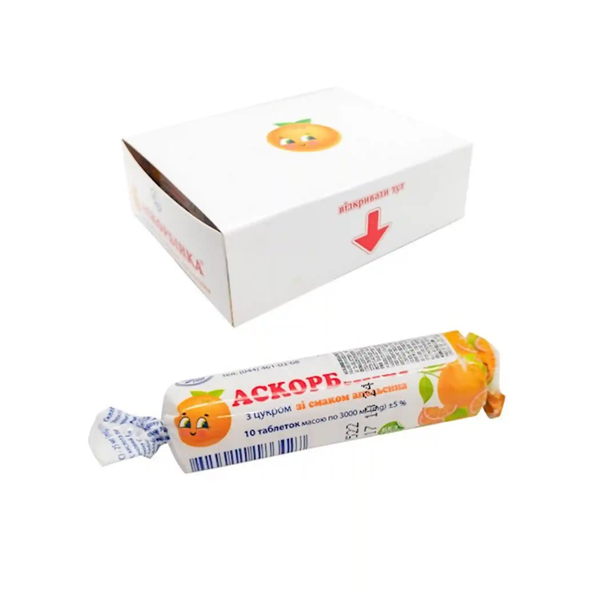 Askorbinka s příchutí pomeranče, 30g /12 ks