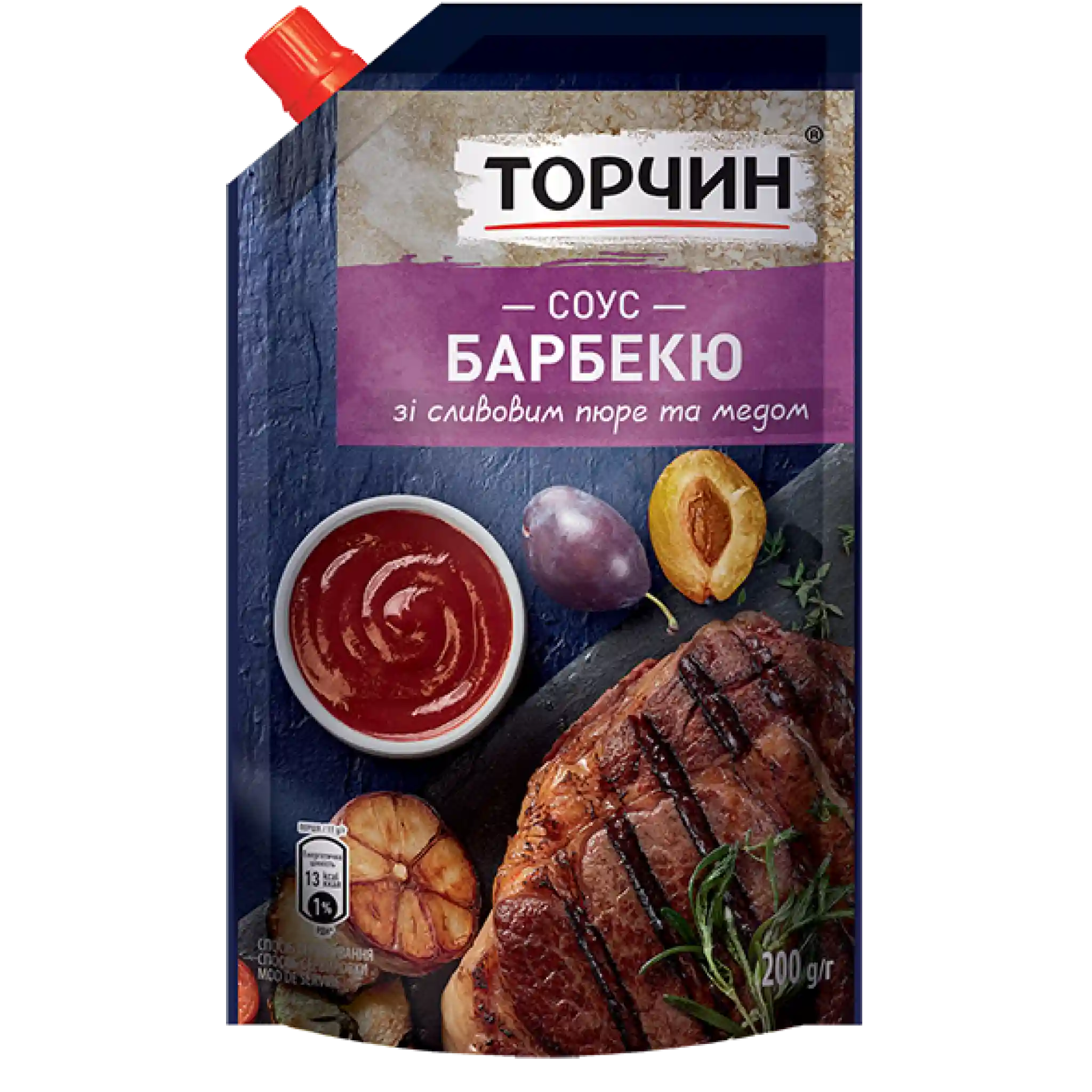 Torčyn Omáčka "BBQ" (barbecue) se švestkami, 200g/30ks