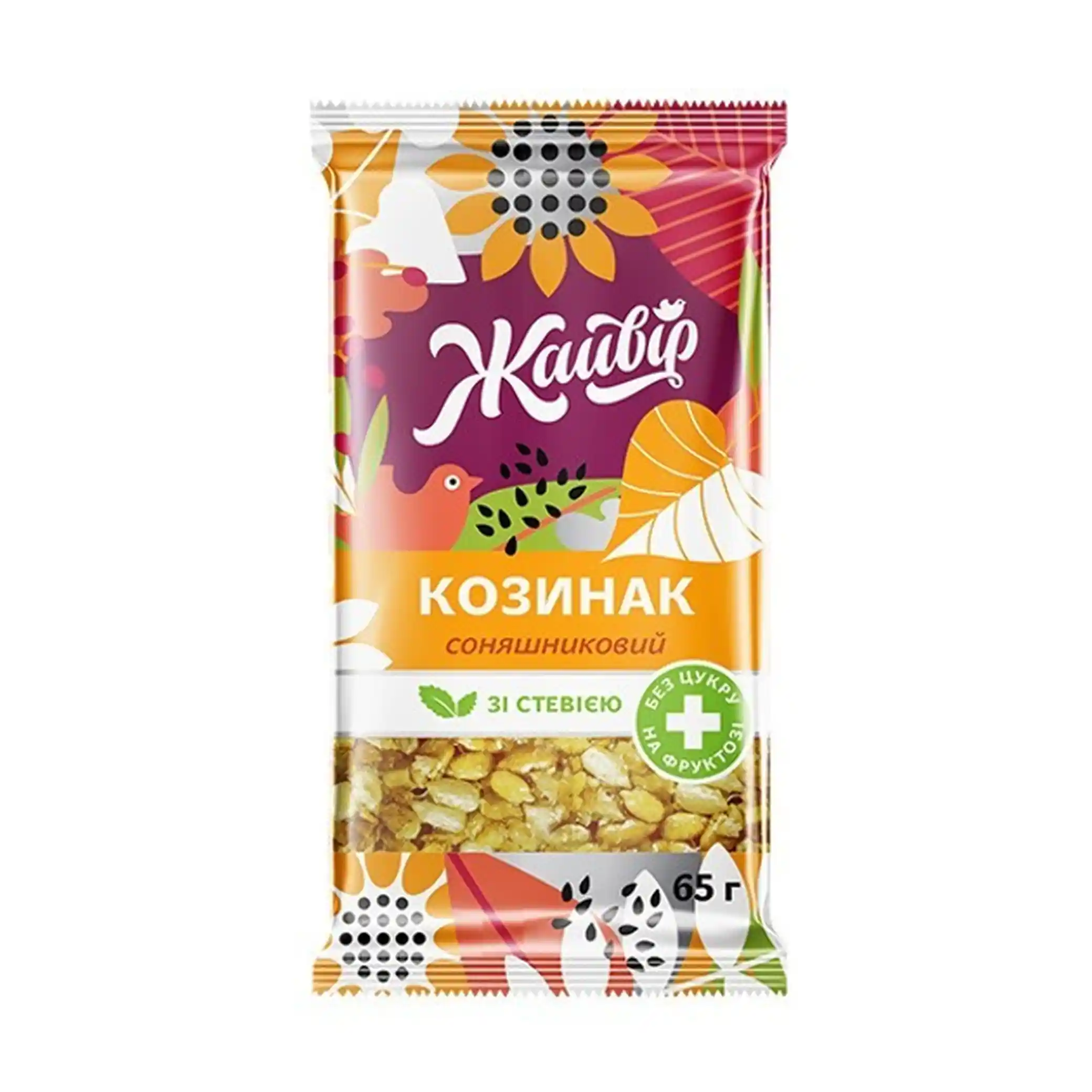 Jaivir Kozinak „Slunečnicový“ na fruktóze se stévií, 65 g/18ks