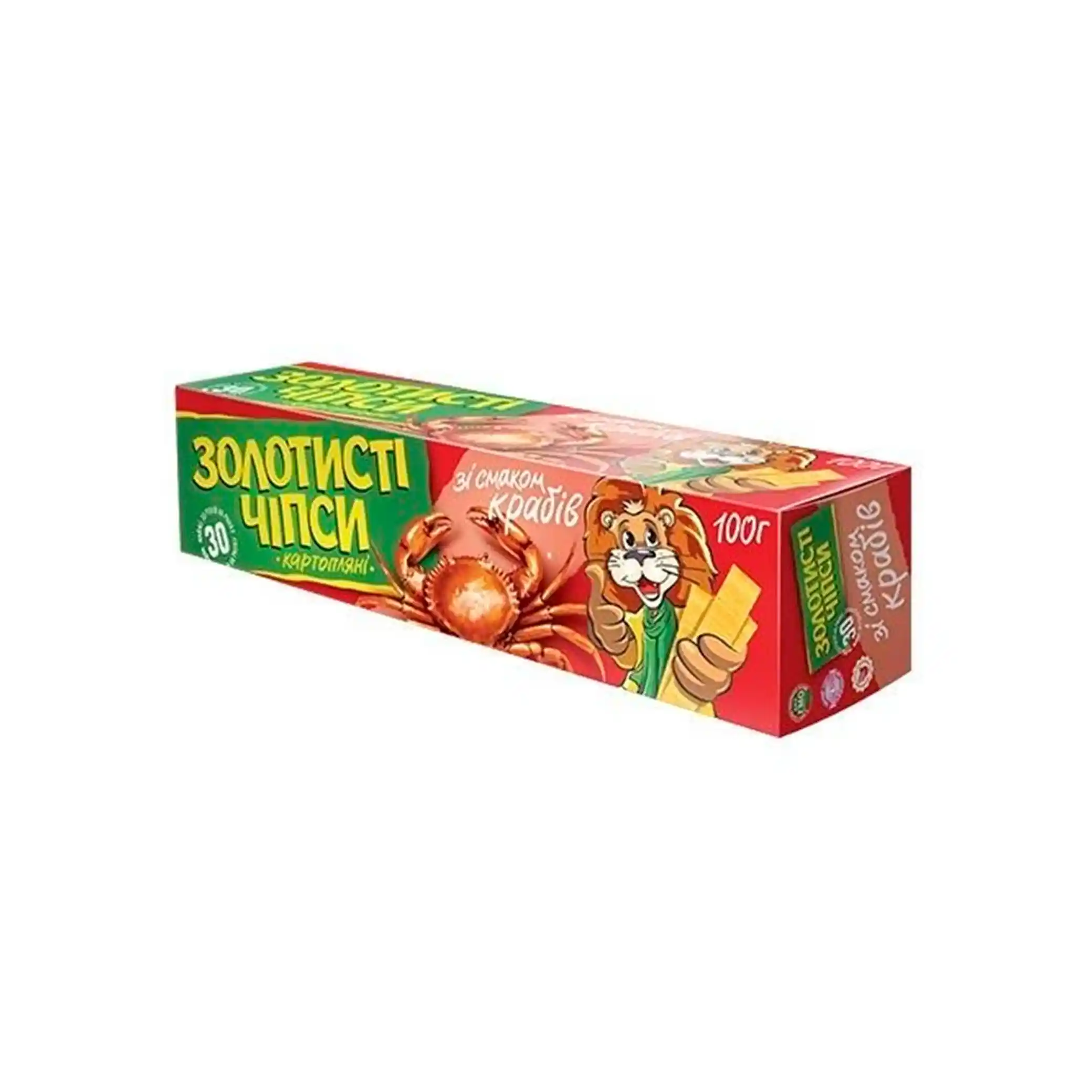 Jaivir Chipsy „Zlatavé“ s příchutí kraba, 100 g/24ks