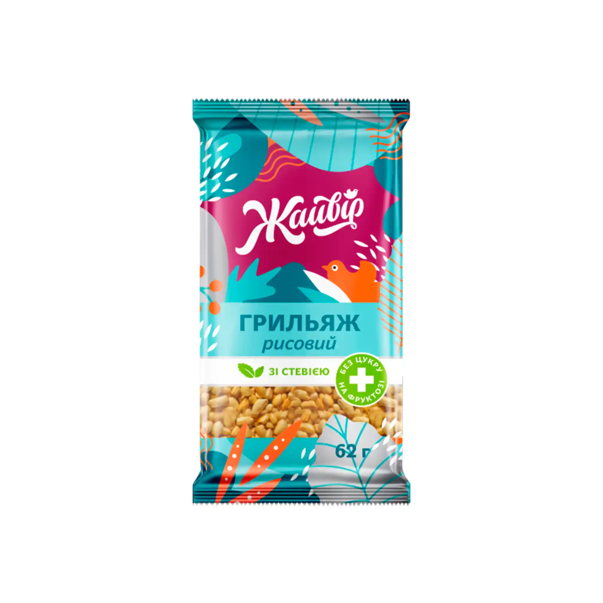 Jaivir Griliáš „Rýžový griliášek“ na fruktóze se stevií, 62g/18ks