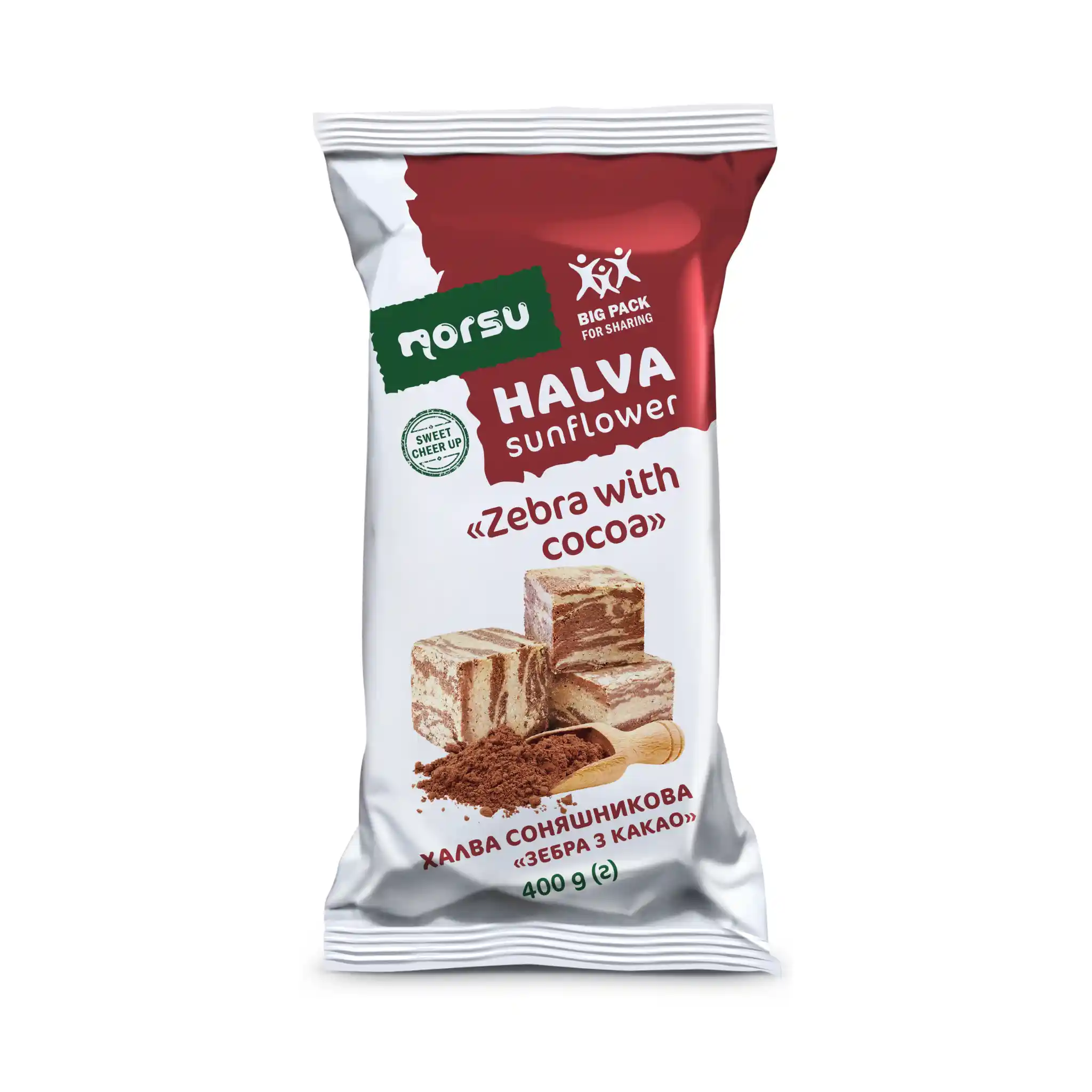 ES Norsu Halva slunečnicová "Zebra s kakaem", 400 g/12 ks