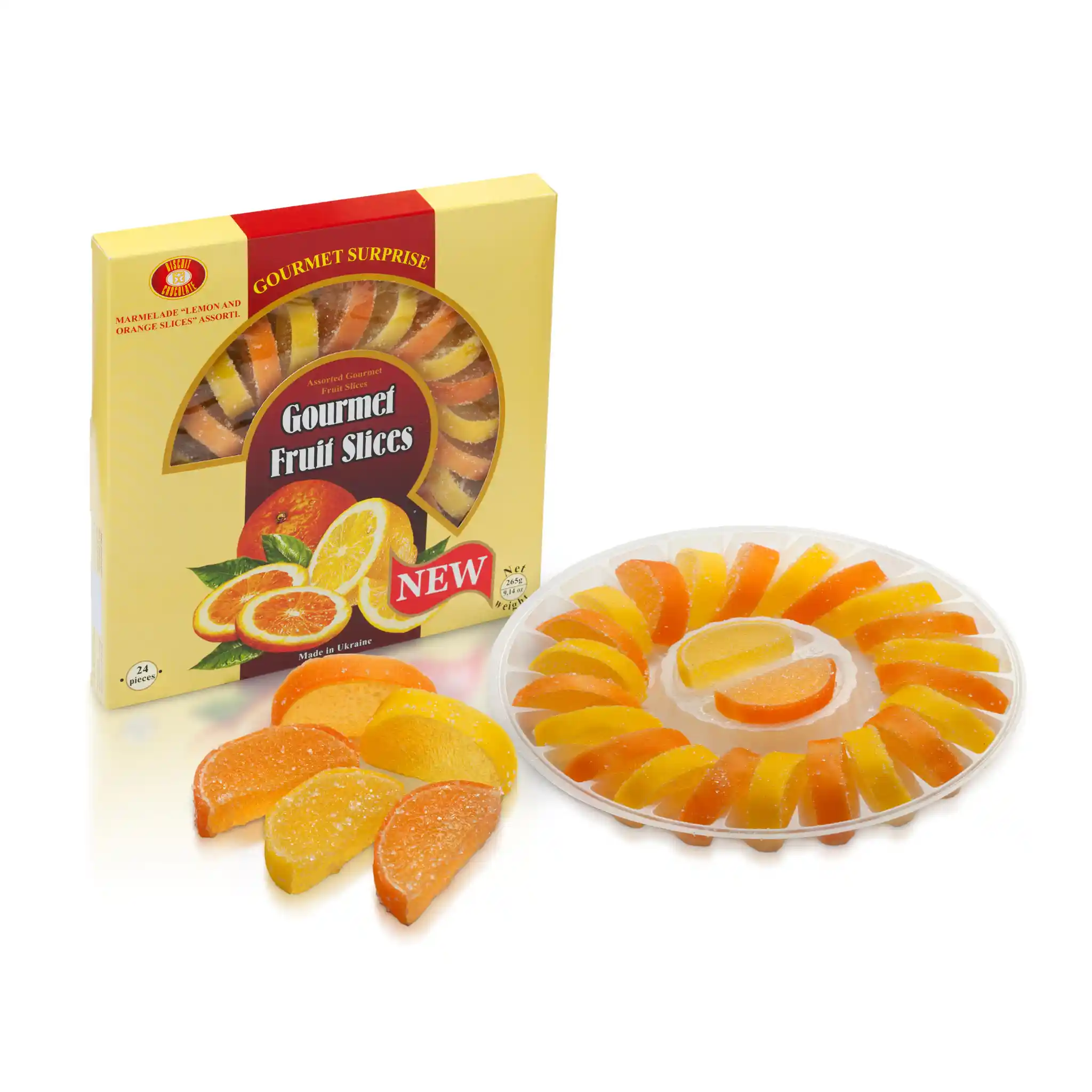 HBK  Žele "Сitrónové a pomerančové plátky", 265g/12ks