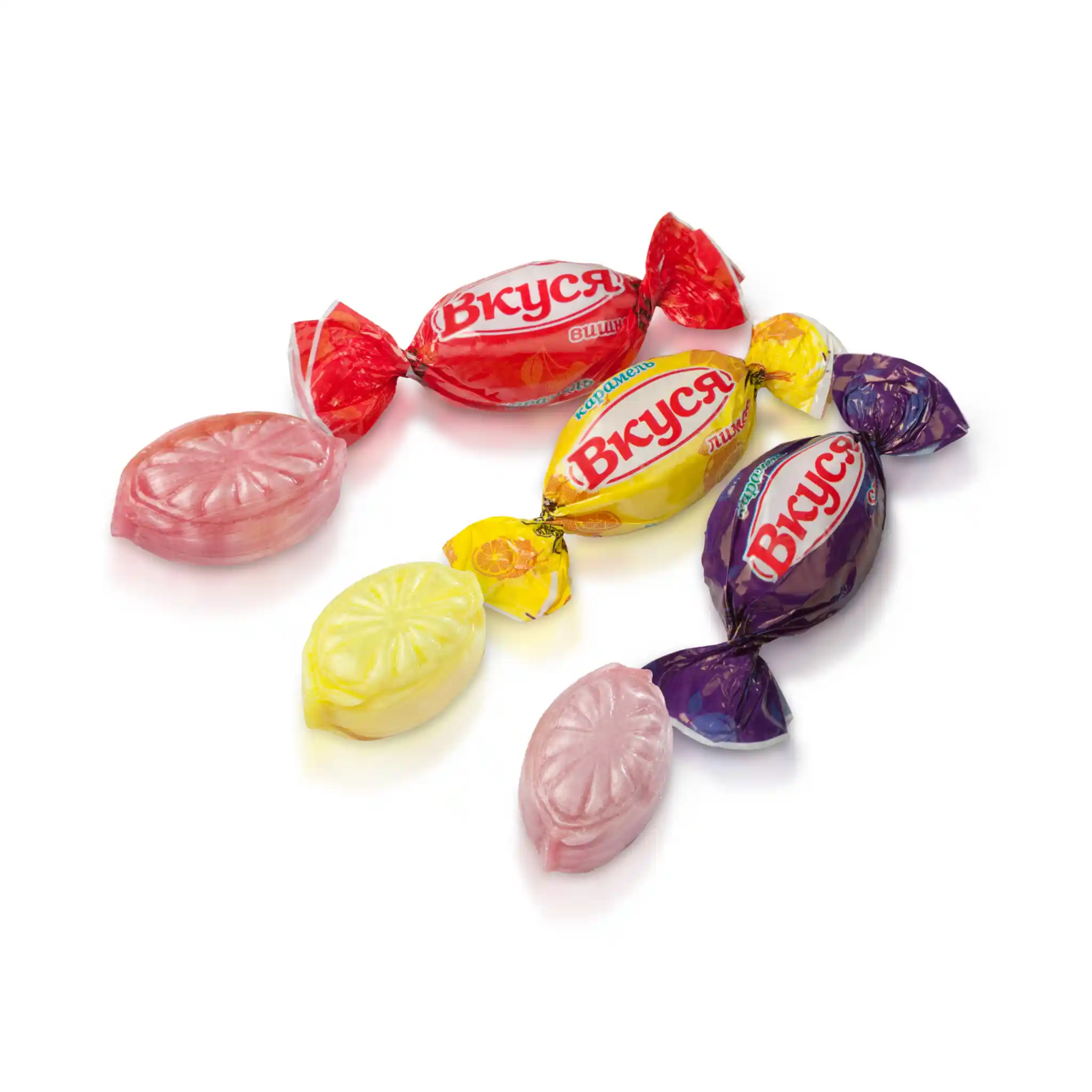 HBK Bonbóny сucavé "Vkusja-mix (švestka,citron,višeň)", 1 kg