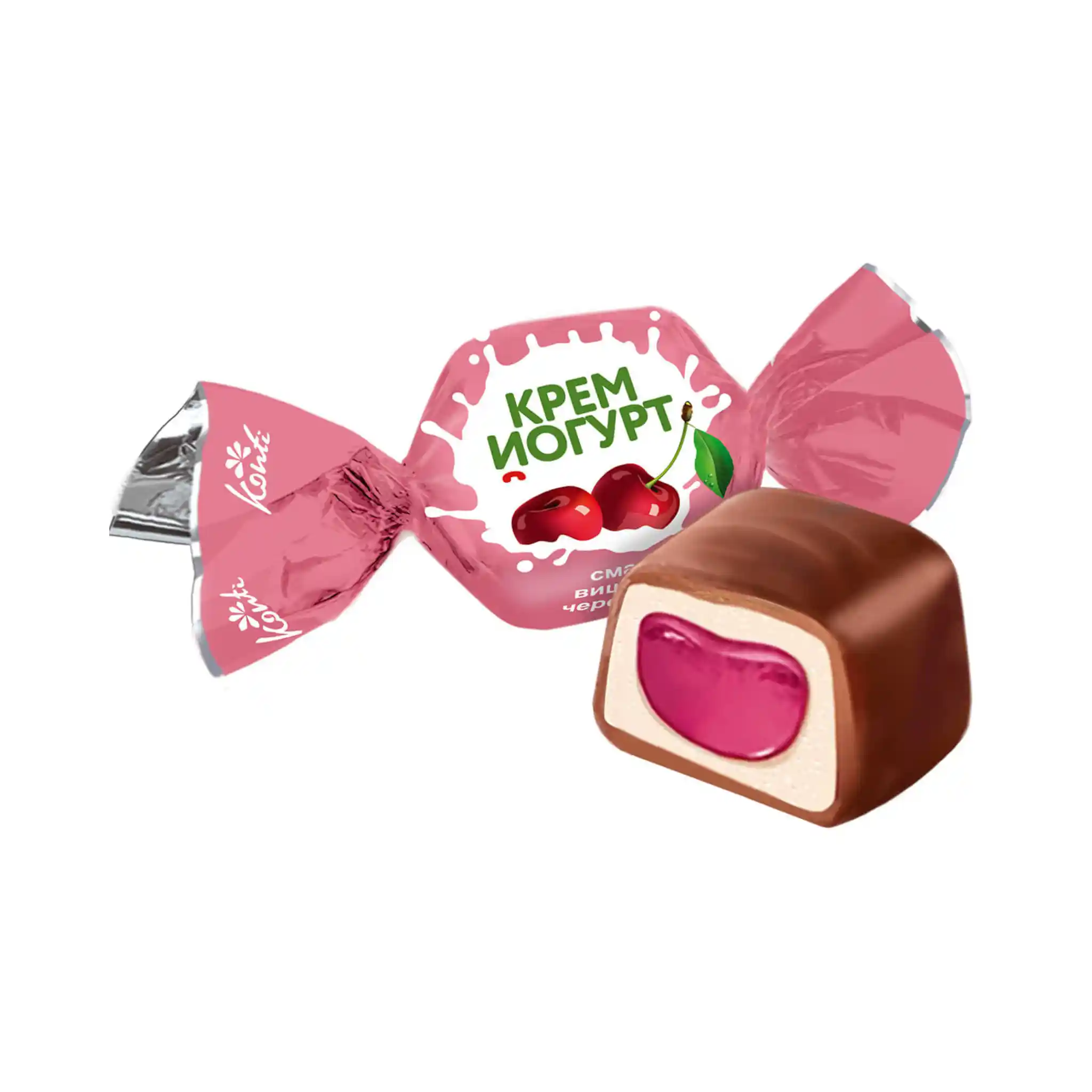 Konti "Krém jogurt" s příchutí višní a třešní, 1kg/7ks