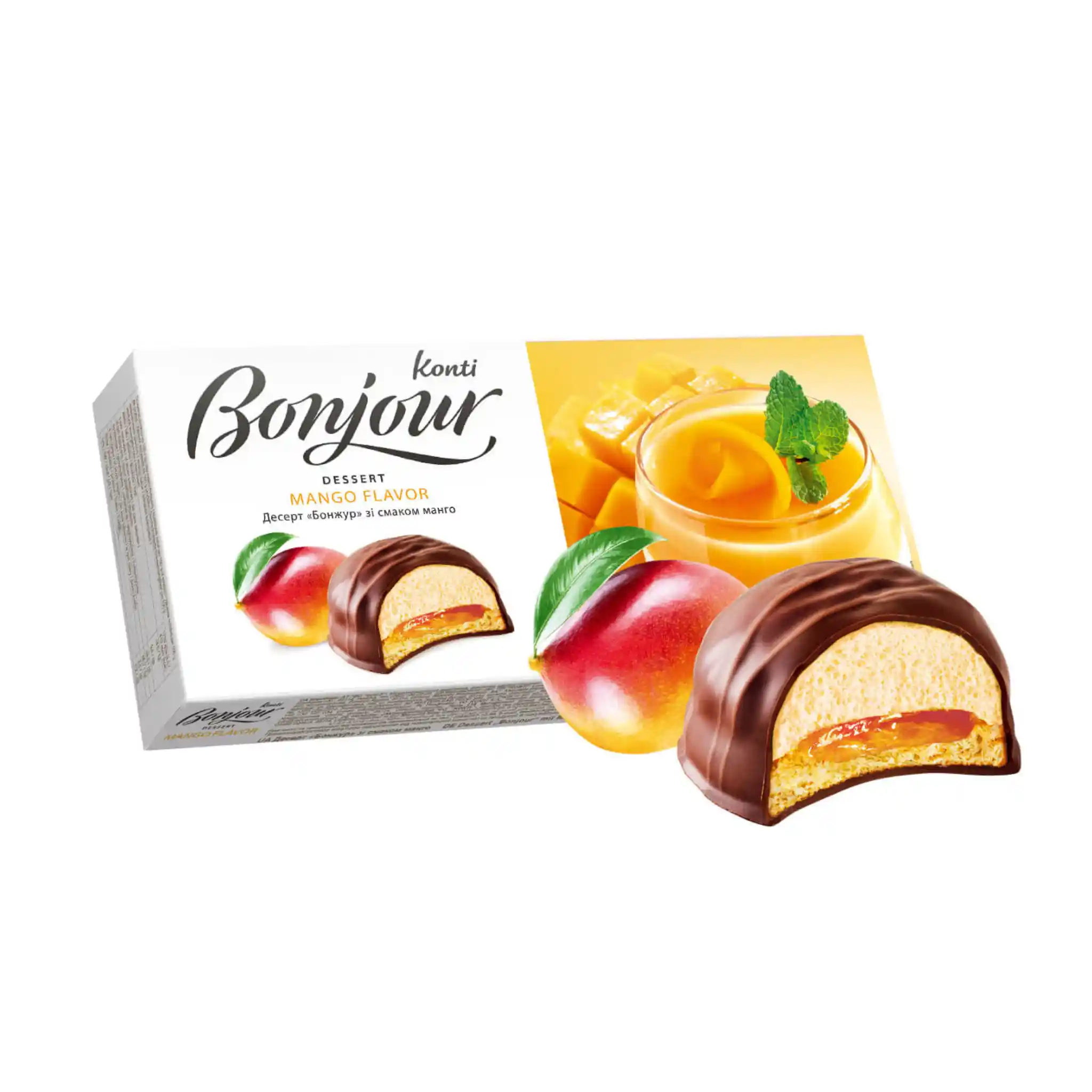 Konti  "Bonjour" dezert suflé s příchutí manga, 232g/9ks