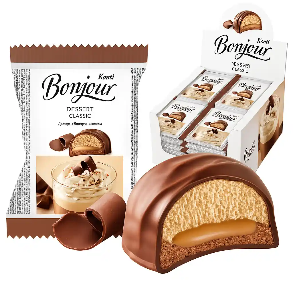 Konti  "Bonjour" dezert suflé  Classic s čokoládovou příchutí, 29g/24ks