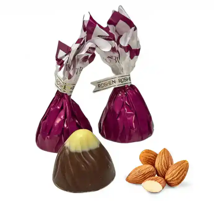 Roshen Bonbóny "Mont Blanc s drcenými mandlemi", 1kg/4ks