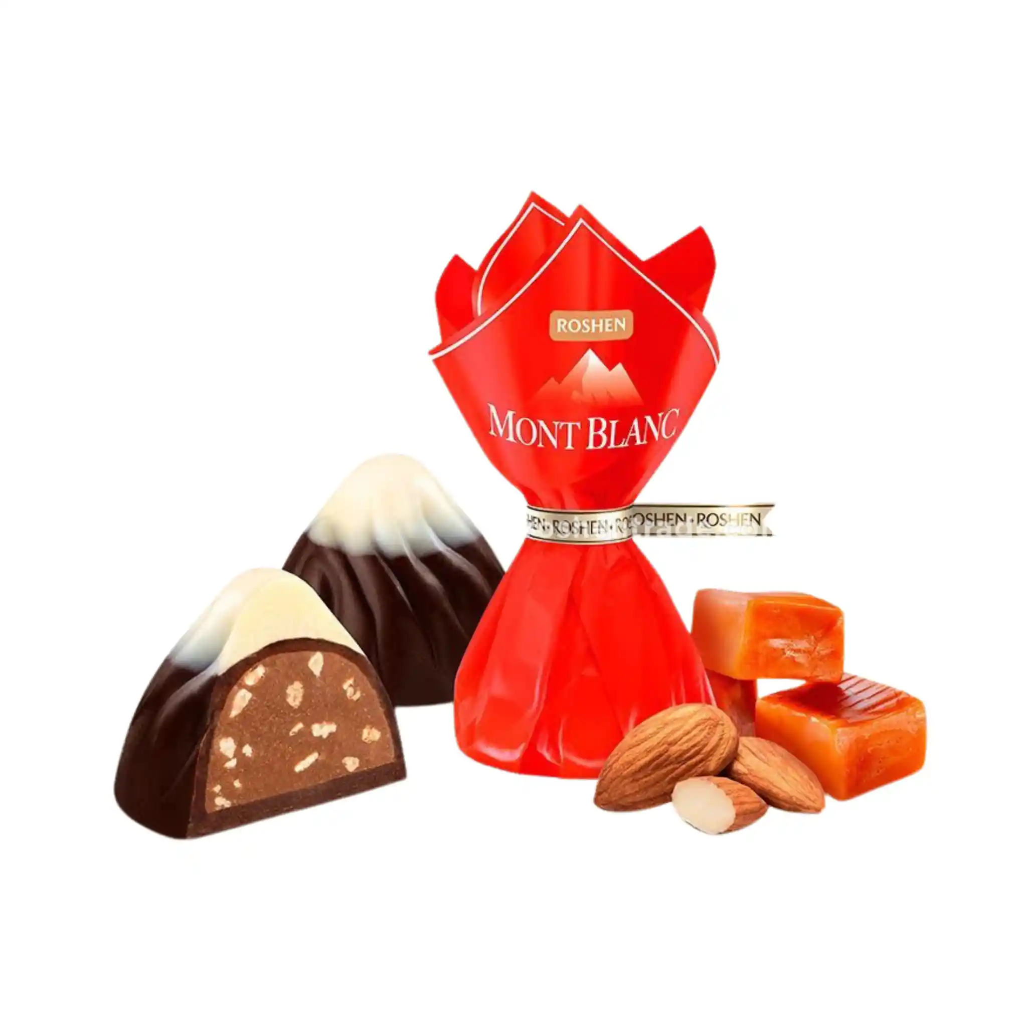 Roshen Bonbóny "Mont Blanc s karamelizovanými mandlemi", 1kg/4kg