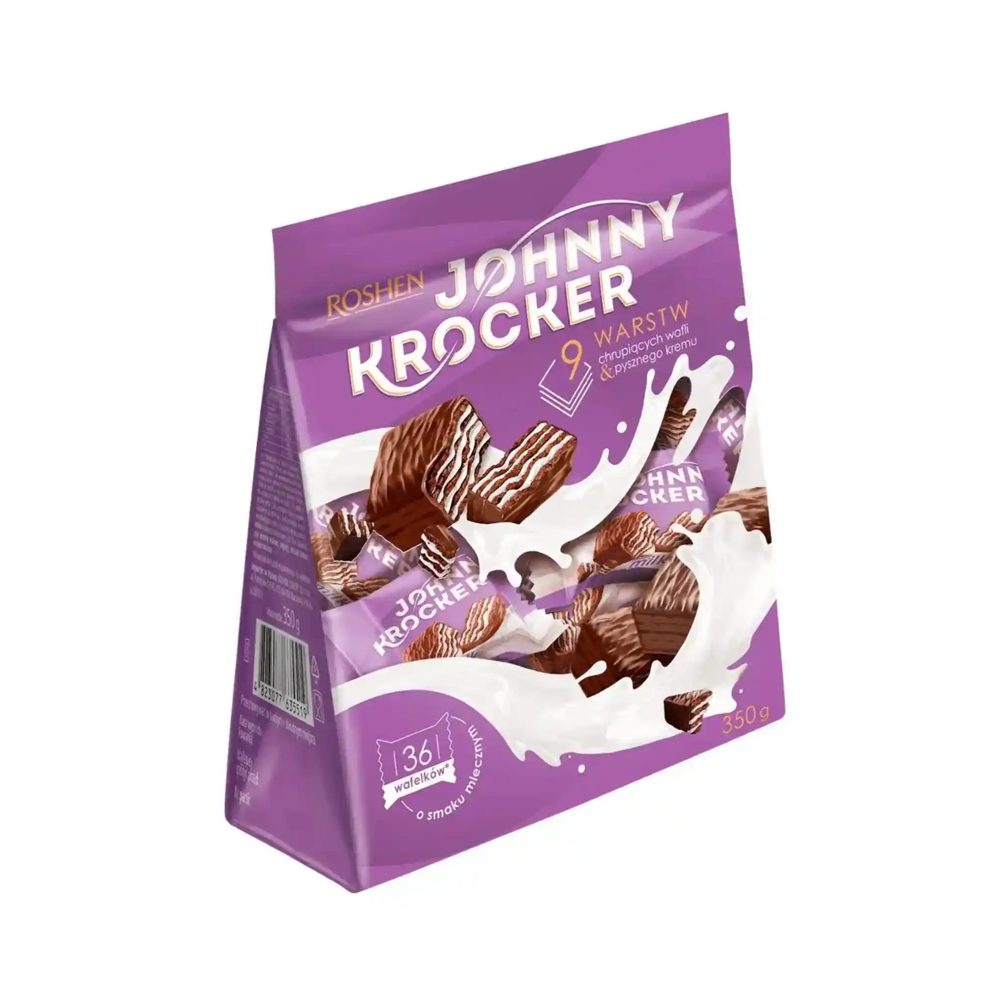 Roshen Bonbóny oplatkové "Johnny Krocker milk" mléčné, 350g/12ks