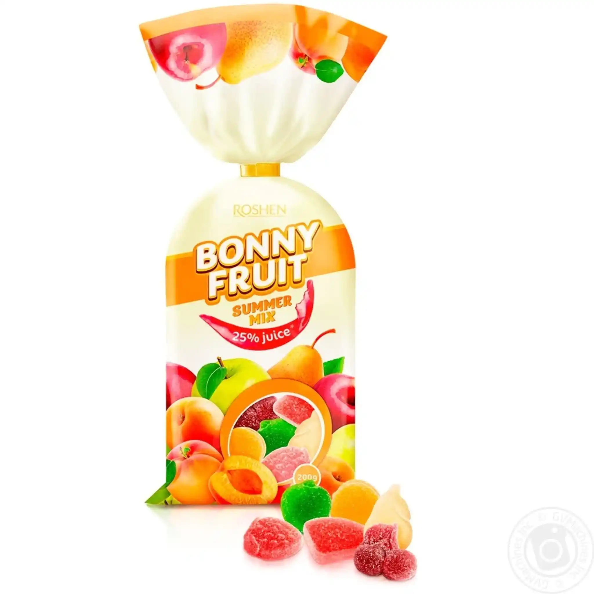 Roshen Žele BONNY-FRUIT Summer Mix, 200g/18ks