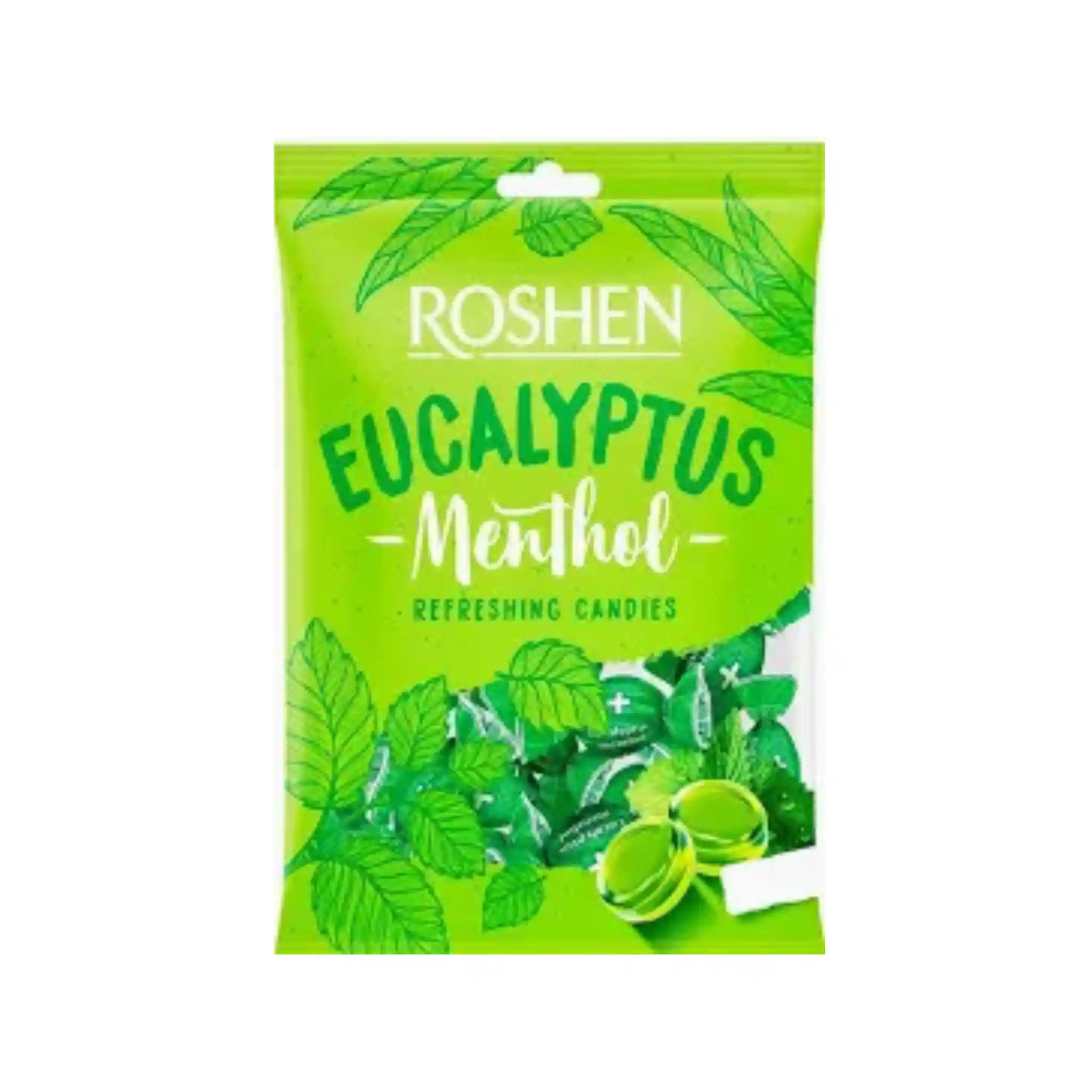 Roshen Bonbóny сucavé "Eukalyptus s mentolem", 200g/12ks