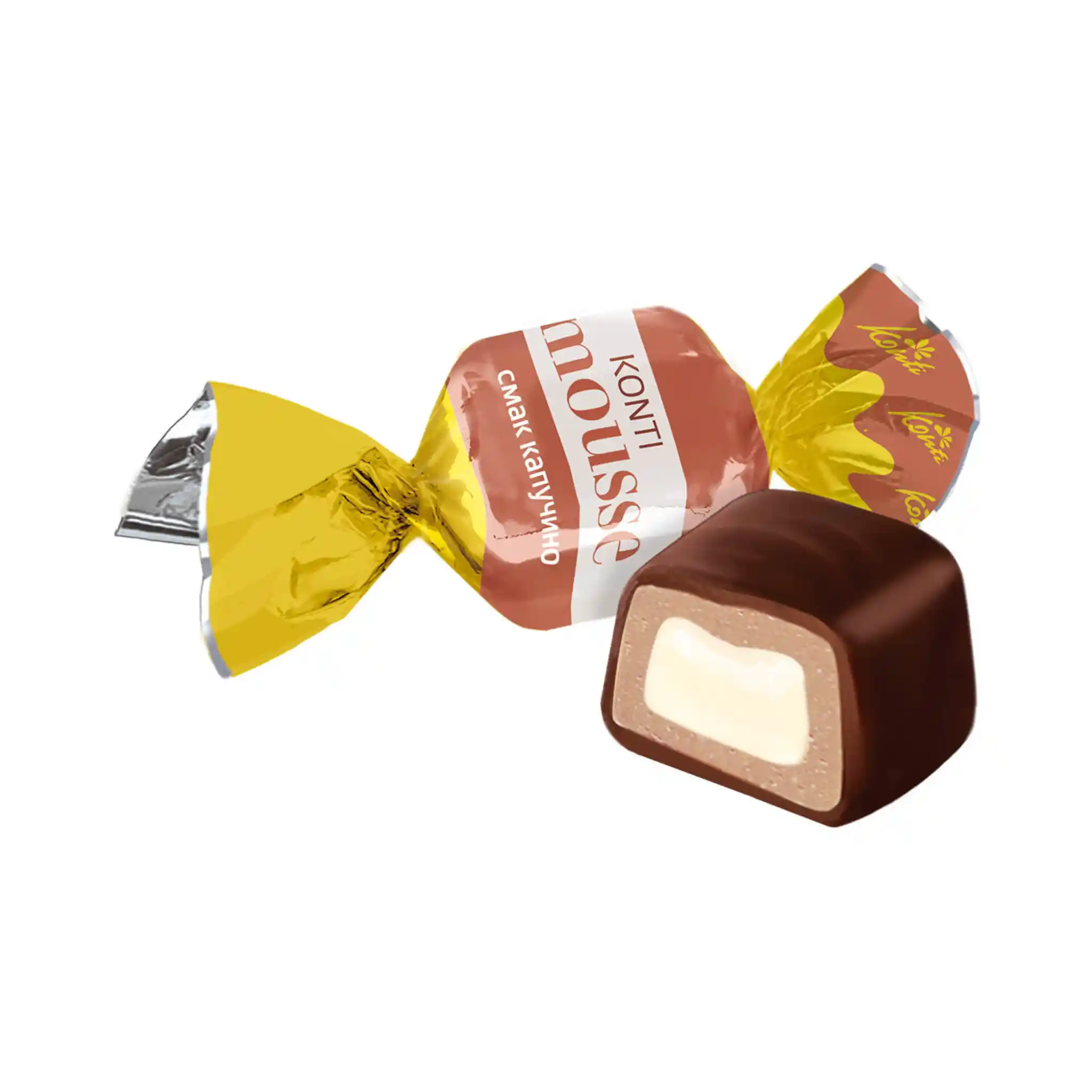 Konti Bonbóny Mousse chuť kapučino, 1kg/7ks