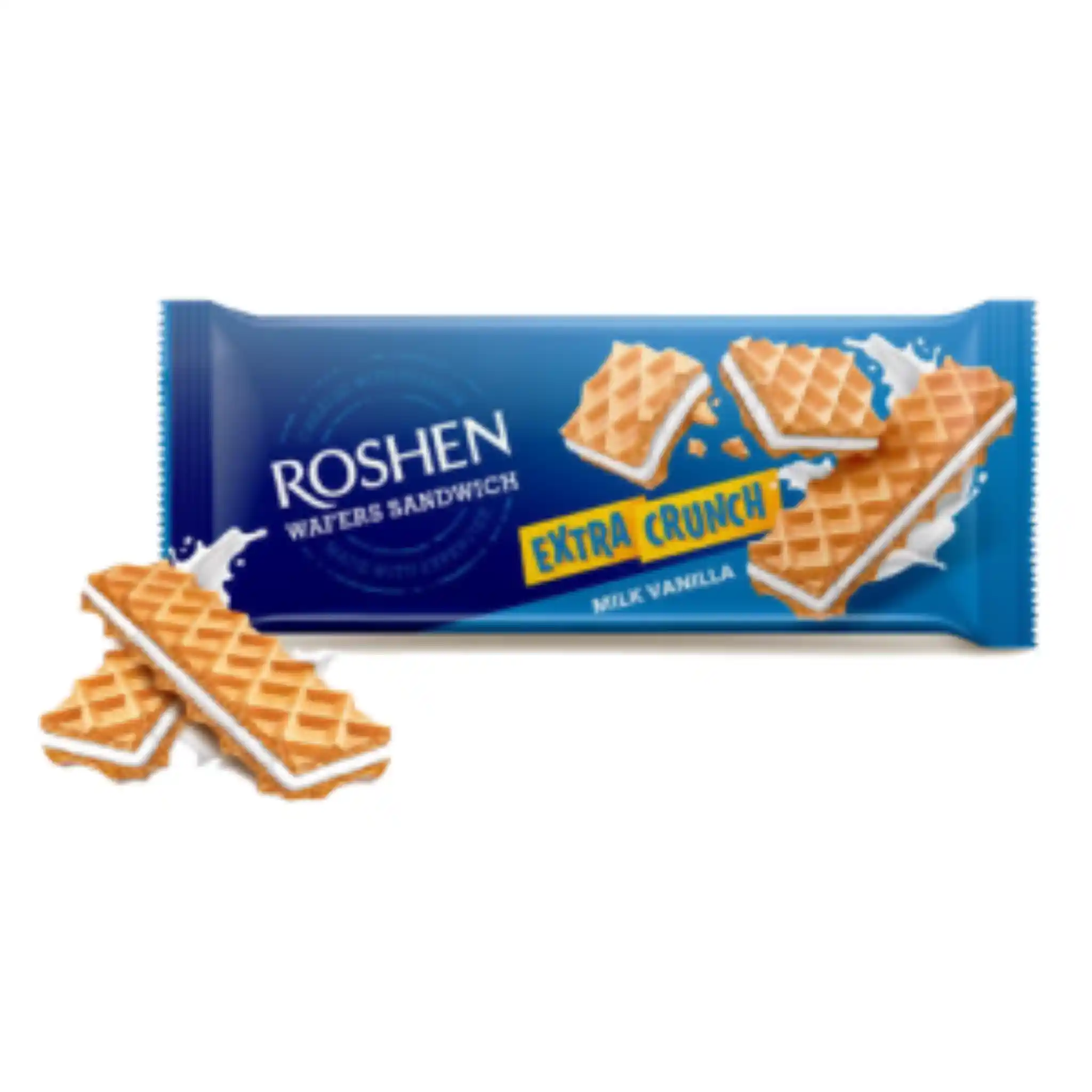 Roshen Oplatké  "Wafers Sandwich Crunch" vanilkové, 142g/15 ks