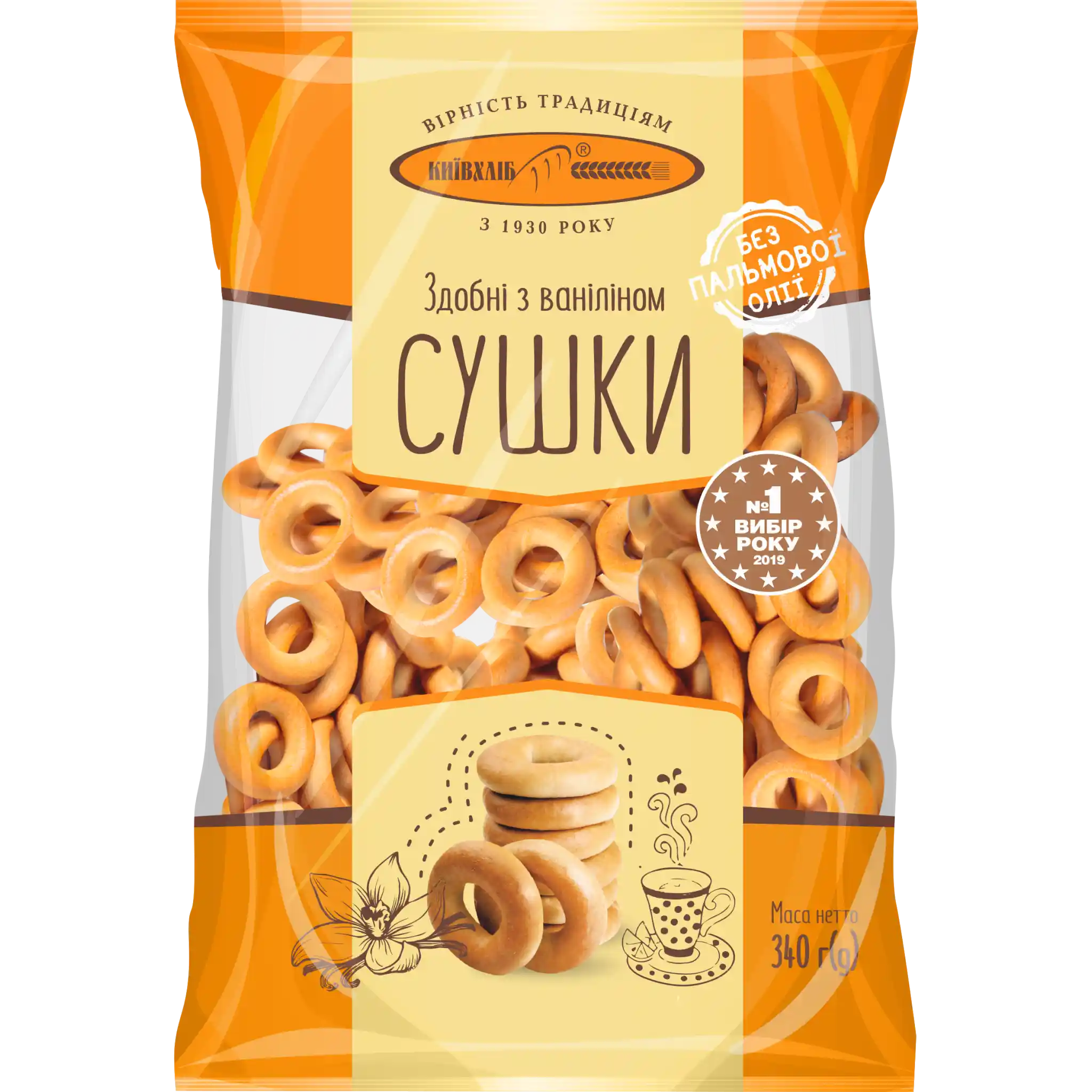 KievChlib Preclíky vanilkové, 340g /10ks