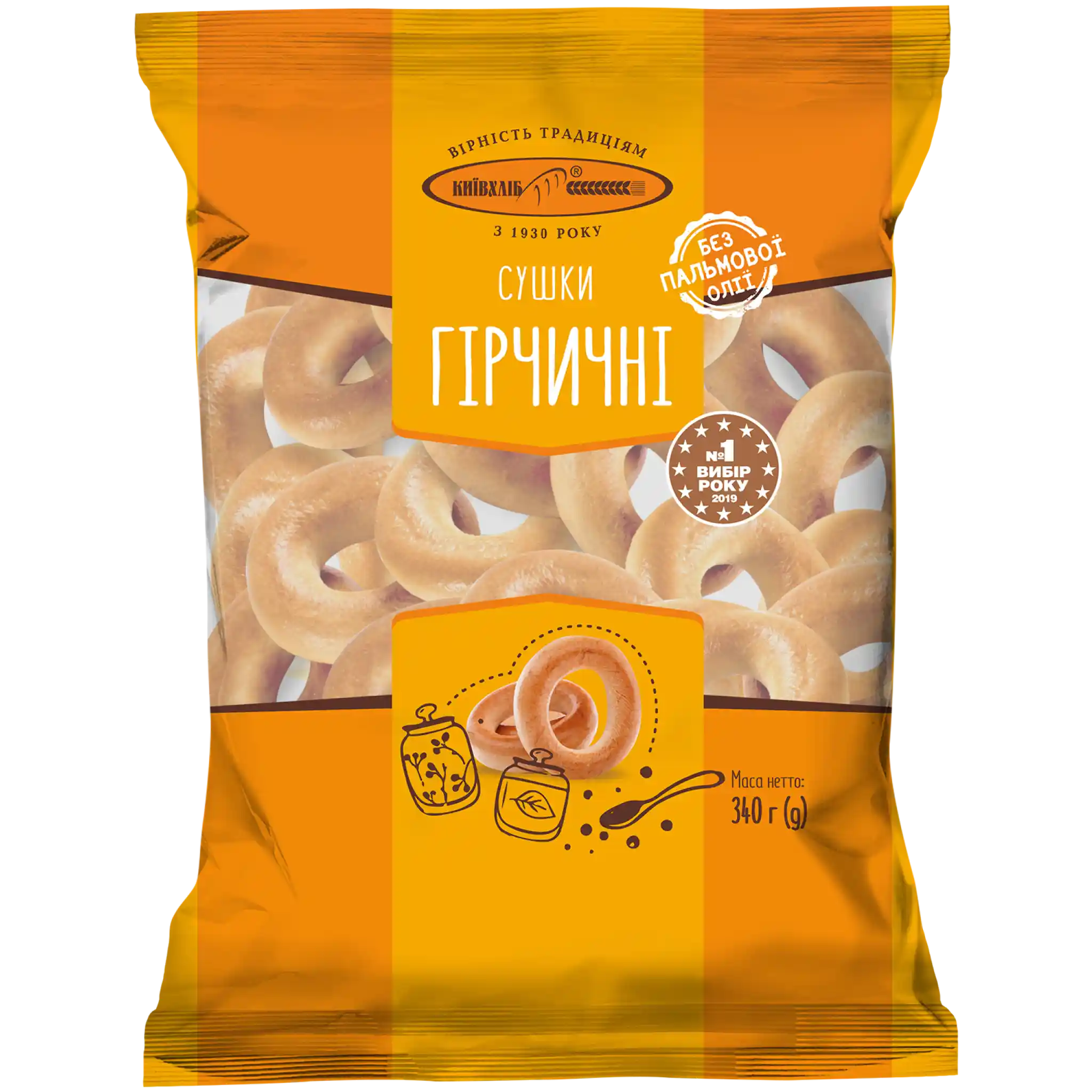 KievChlib Preclíky "Horčiční", 340g /10ks