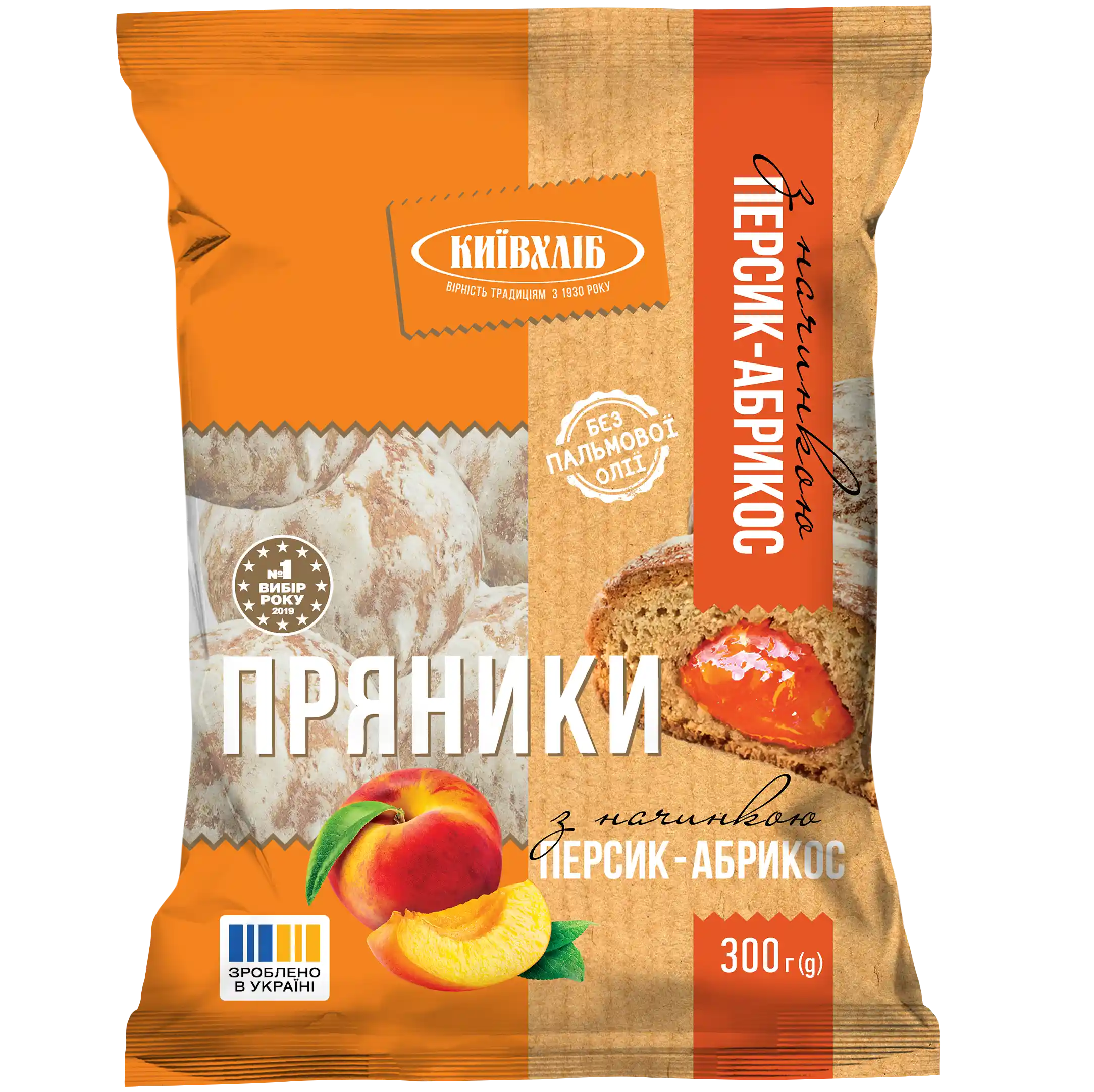 KievChlib Perníky "Ovocný sad" s broskvovo-meruňkovou náplní, 300g / 10ks