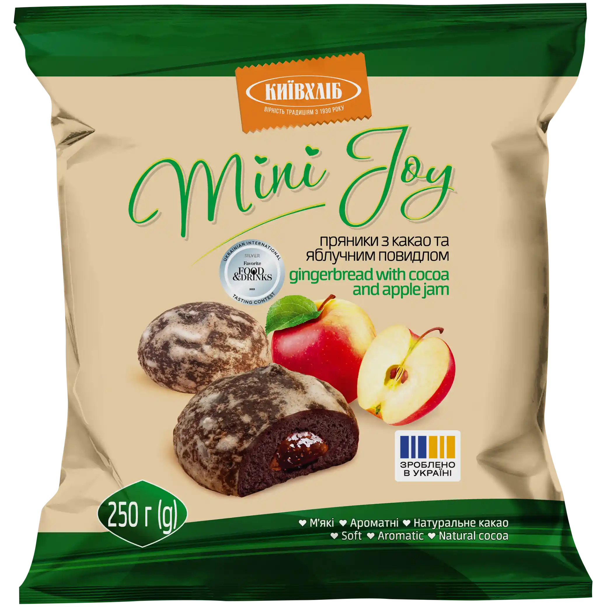 KievChlib Perníky "Mini Joy" s kakaem a jablečnou marmeládou 250g/12kus