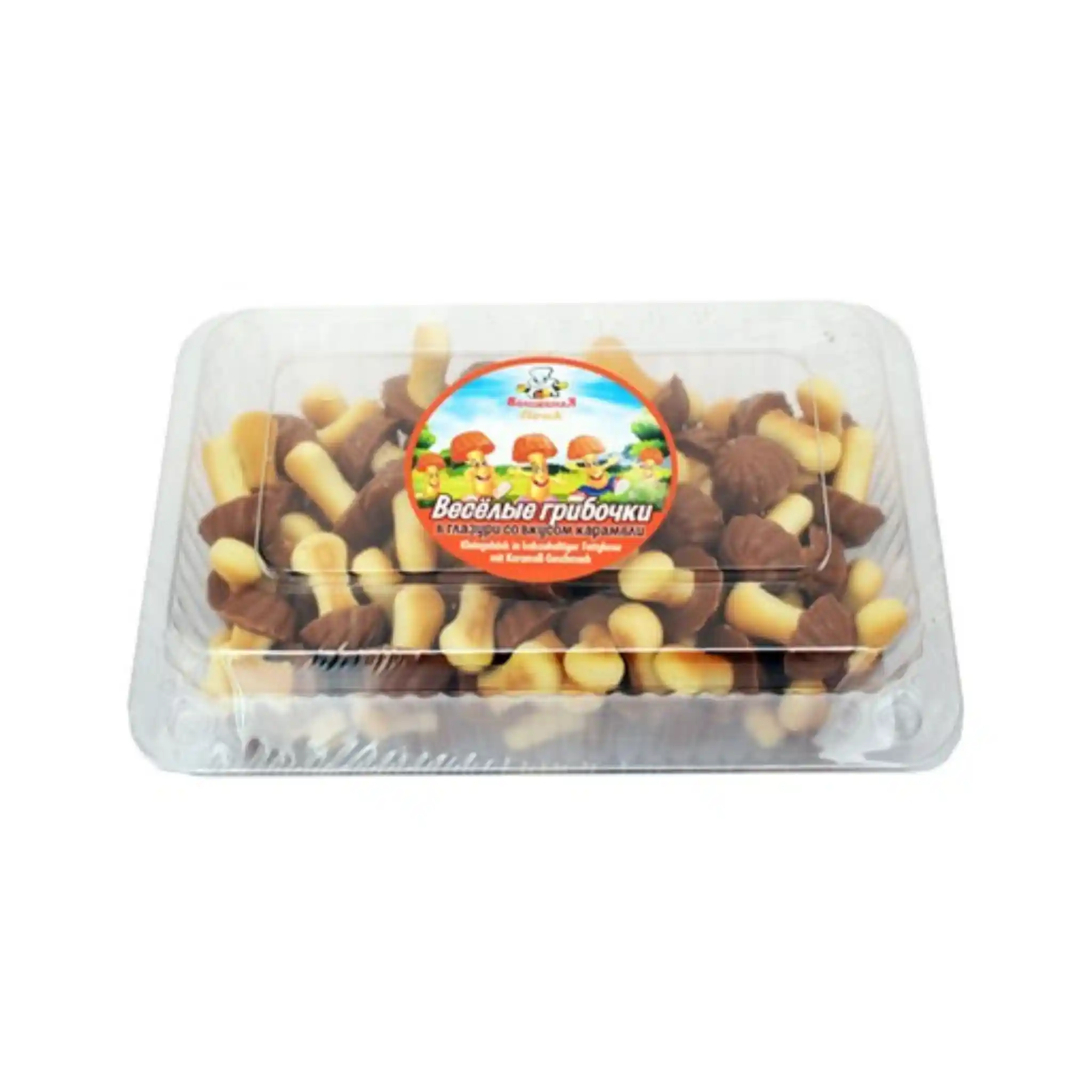 Sušenky "Veselé hřibky" s příchutí karamelu, 250g/12ks