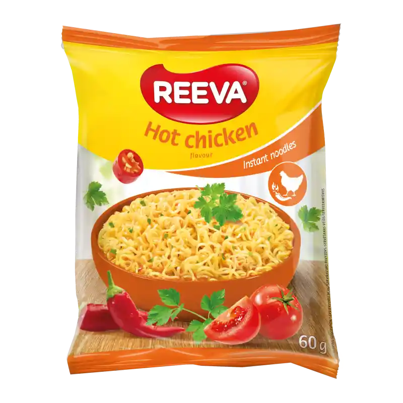 Reeva Instantní nudle palivé kurecí, 60g/60ks
