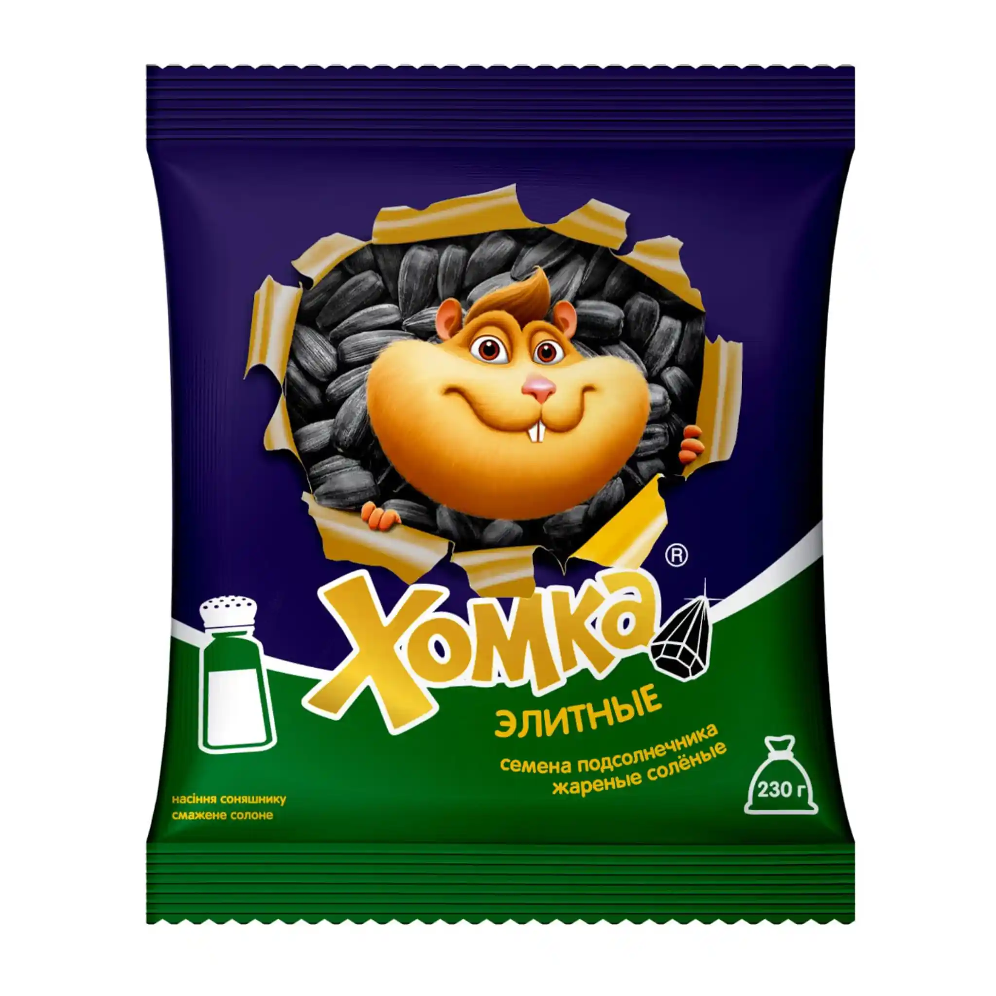 Chomka Elitní Slunečnicová semínka pražená solená, 230g/28ks