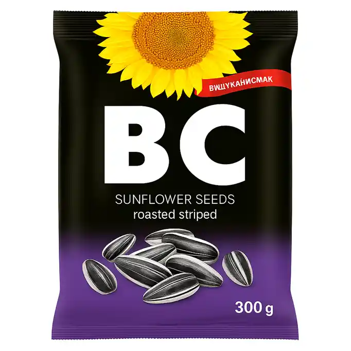 VS BC Slunečnicová semínka pražená, pruhovaná , 300g/10ks