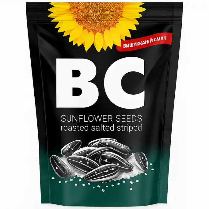 VS BC Slunečnicová semínka pražená, solená, pruhovaná , 300g/10ks