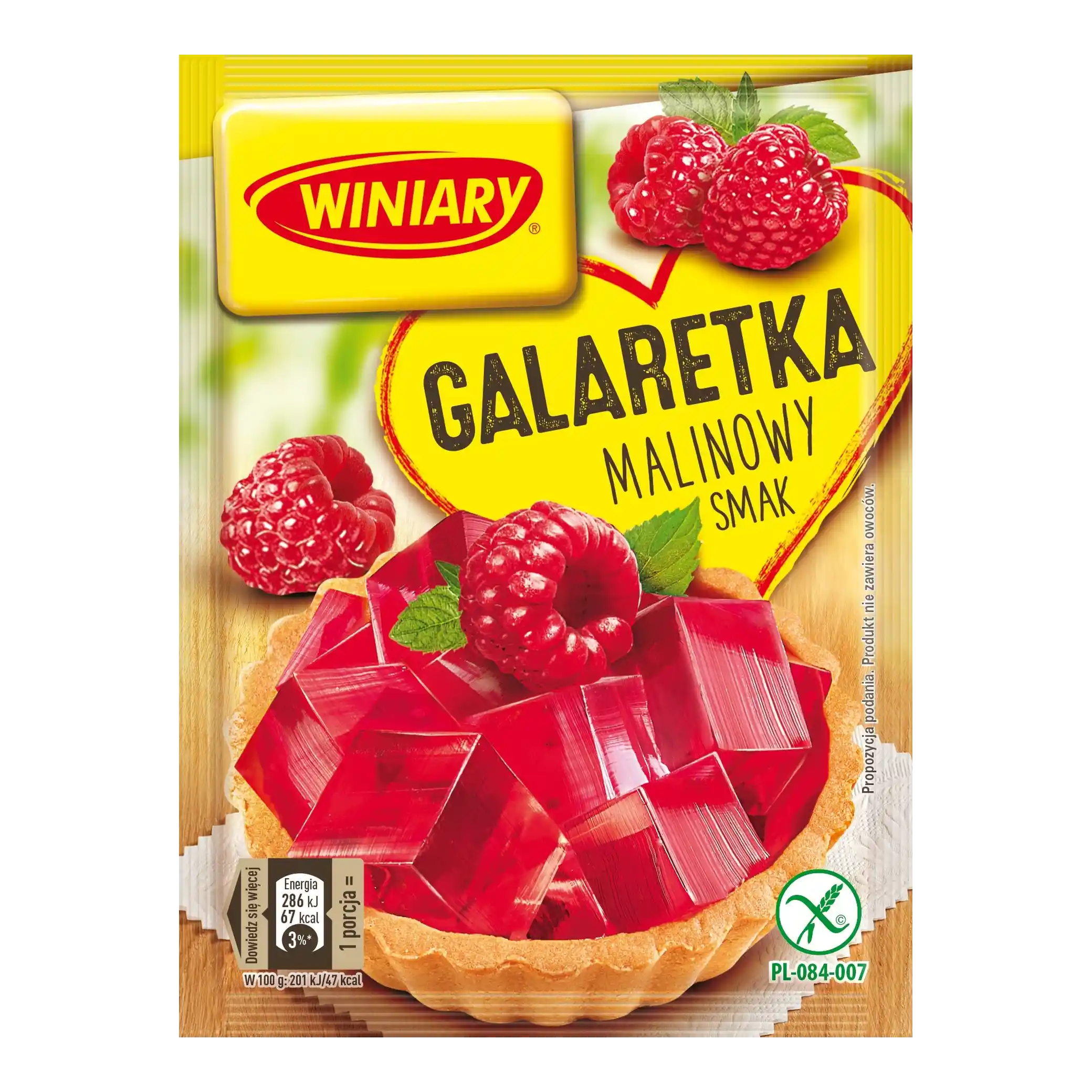 Winiary Želé s příchutí maliny, 71g/22ks
