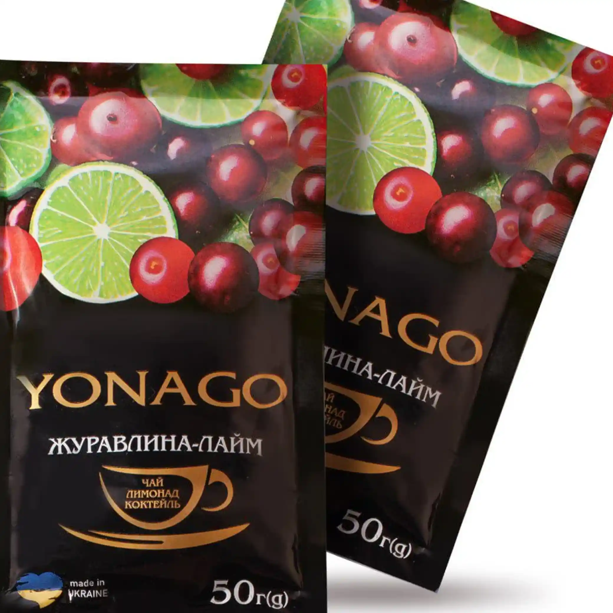 YONAGO Koncentrát nápoje „Čaj Brusinka–Limetka“ 50g/ 20 ks