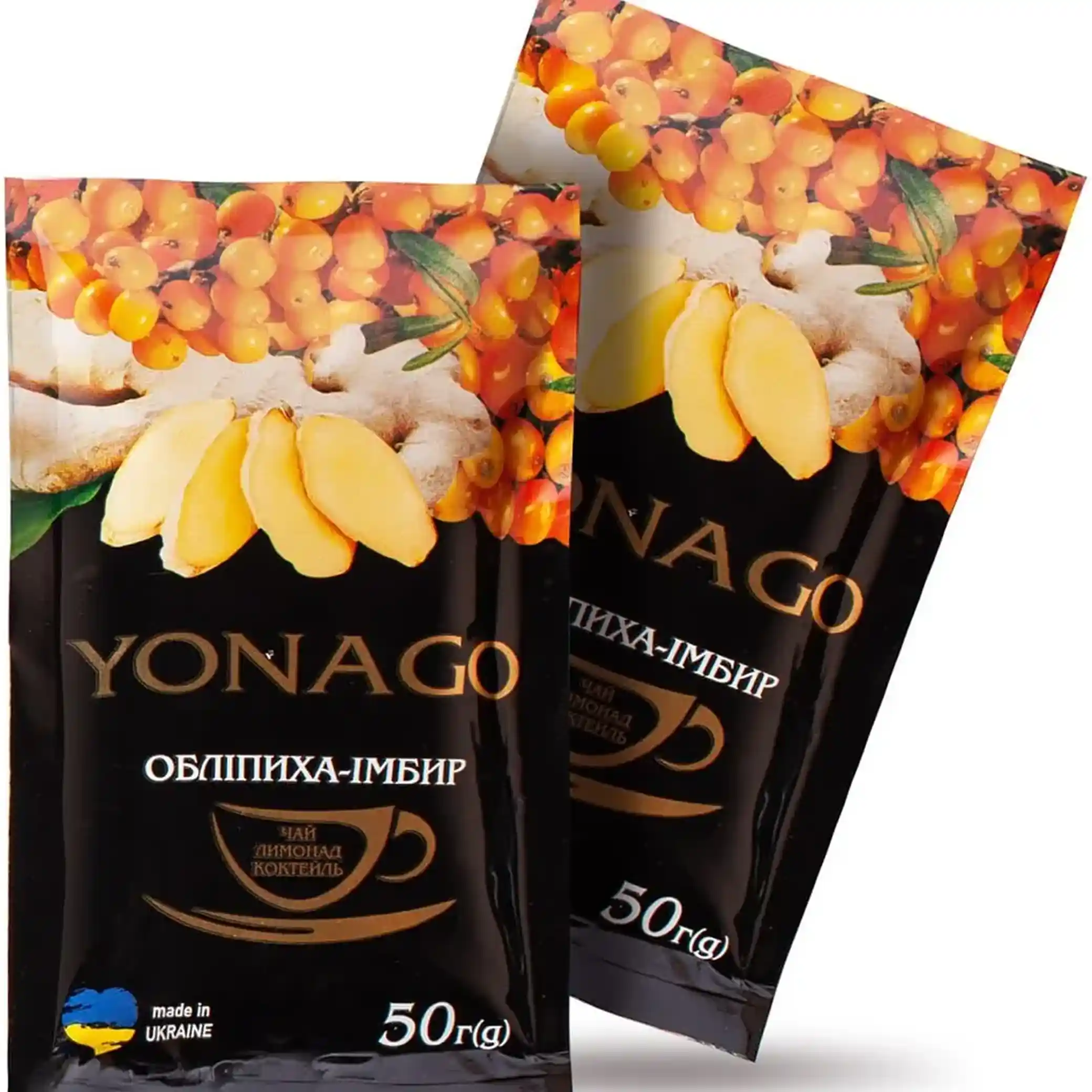 YONAGO Koncentrát nápoje „Čaj Rakytník–Zázvor“ 50g/ 20 ks