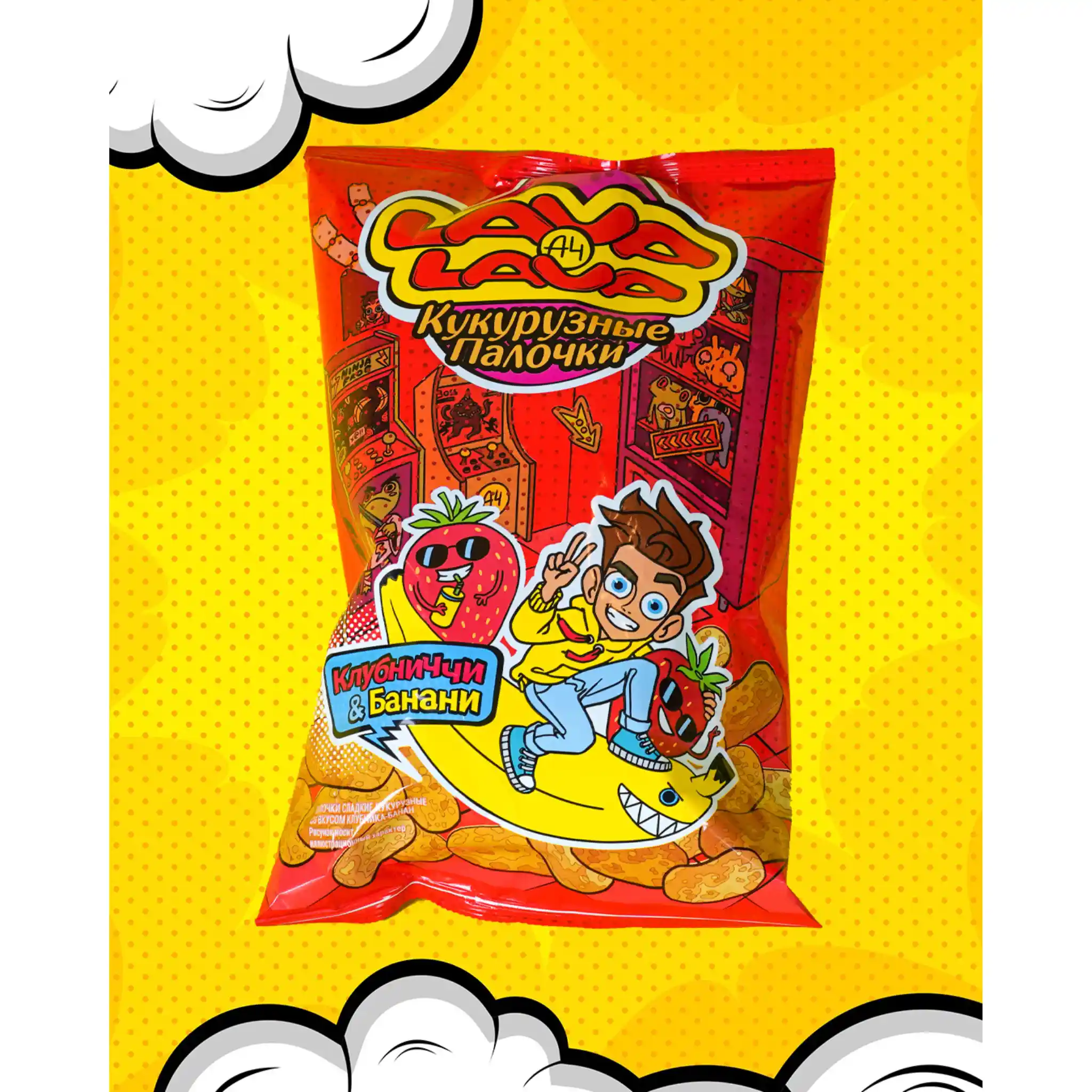 LL Kukuřičné křupky s příchutí Jahoda-Banan, 50g/24ks