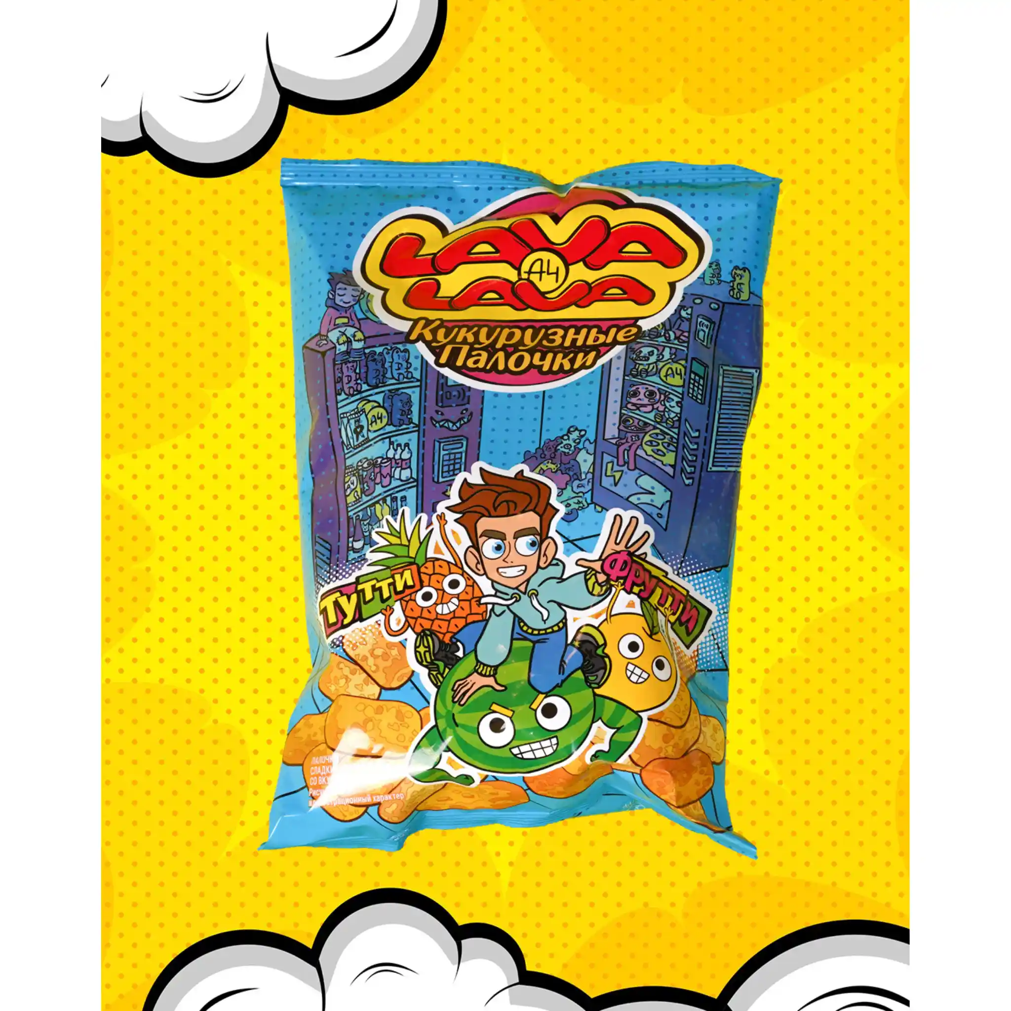 LL Kukuřičné křupky s příchutí Tutti-Frutti, 50g/24ks