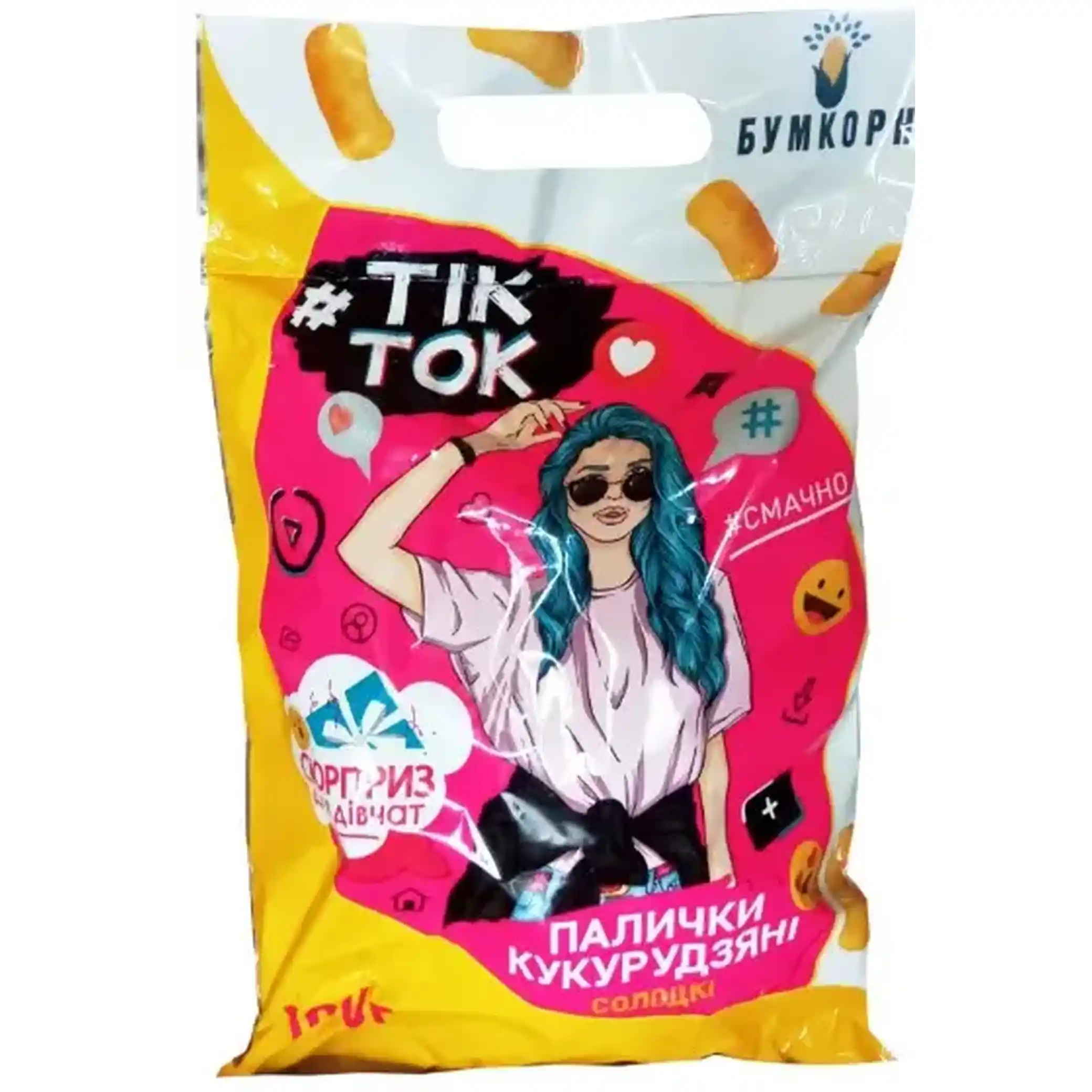 Boomcorn Kukuřičné křupky "Tik Tok" pro dívky, 100g/12kus