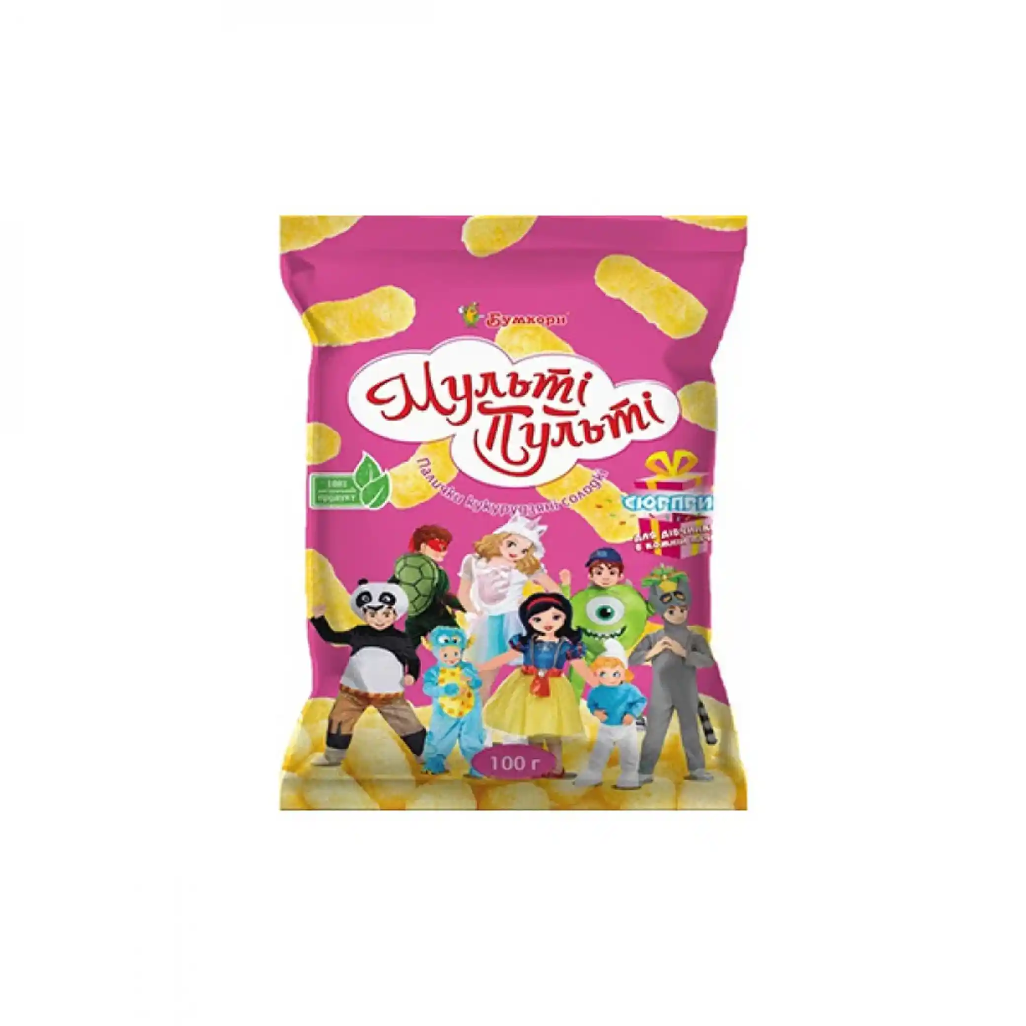 Boomcorn Kukuřičné křupky "Multi Pulti" pro dívky, 100g/12kus